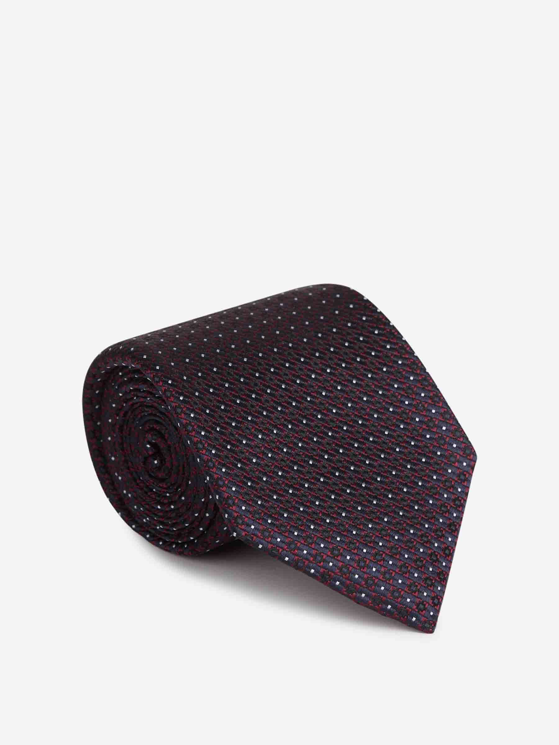 Zegna Hombre Barcelona Corbata Seda Texturizado color Burdeos sku 601-001808 01 - Foto 1