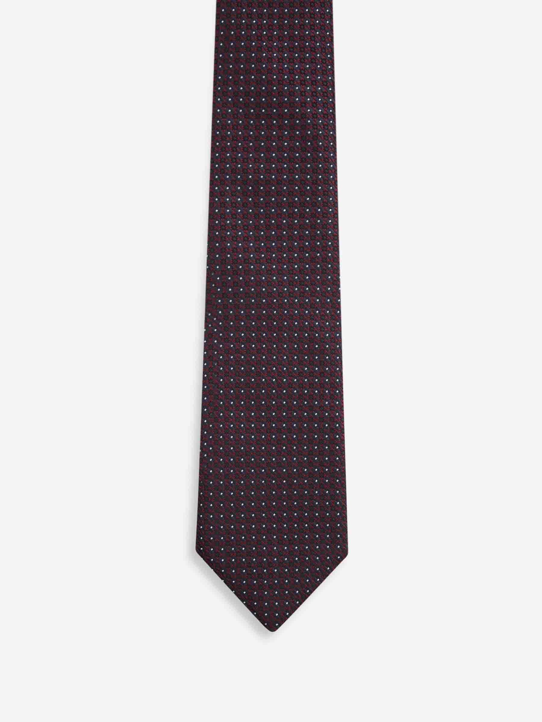 Zegna Hombre Barcelona Corbata Seda Texturizado color Burdeos sku 601-001808 01 - Foto 2