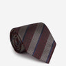 Zegna Hombre Barcelona Corbata Seda Listasda color Burdeos sku 601-001810 03 - Foto 1