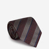 Zegna Hombre Barcelona Corbata Seda Listasda color Burdeos sku 601-001810 03 - Foto 1