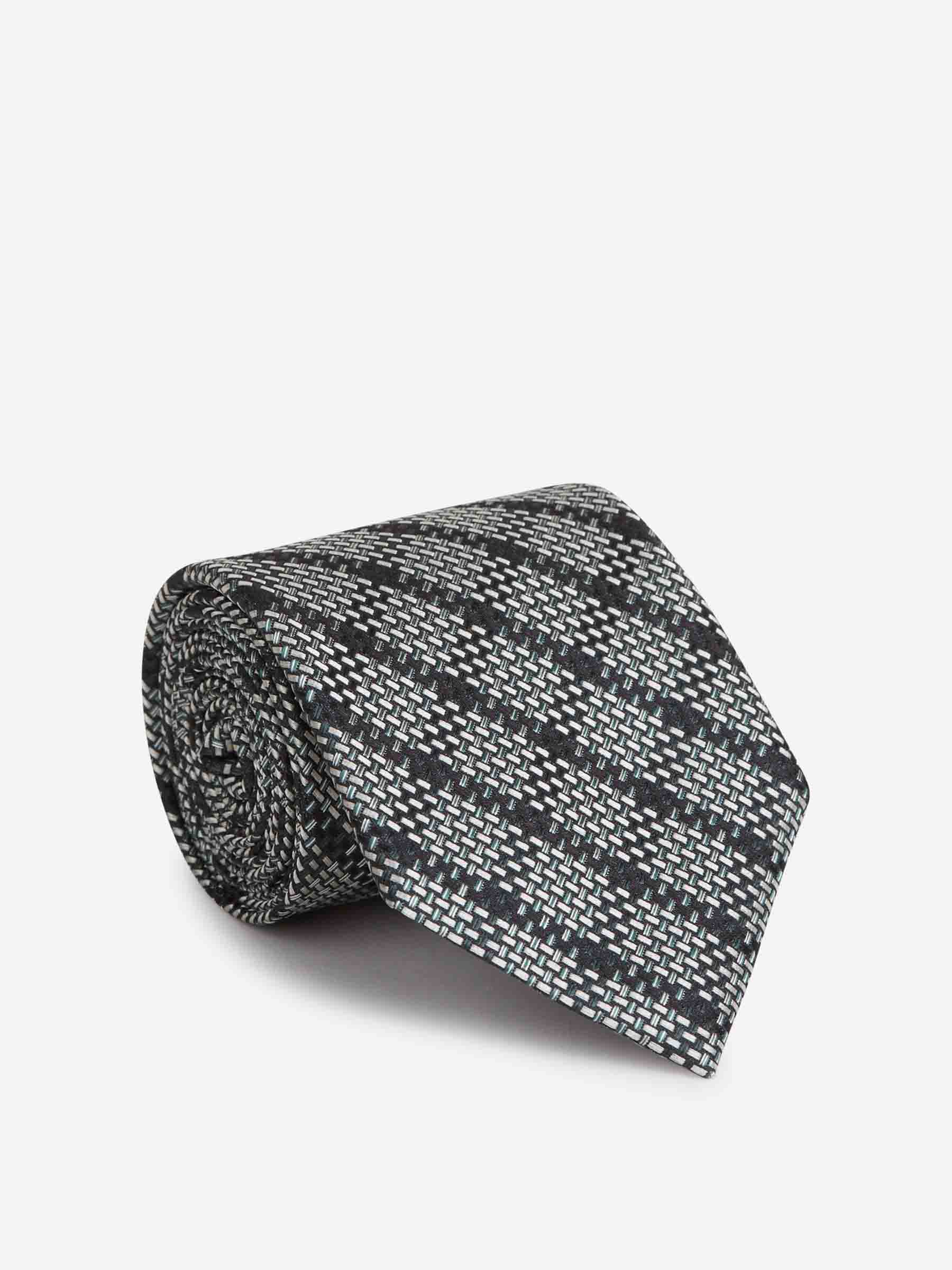 Zegna Hombre Barcelona Corbata Seda Texturizada color Gris sku 601-001811 01 - Foto 1