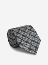 Zegna Hombre Barcelona Corbata Seda Texturizada color Gris sku 601-001811 01 - Foto 1