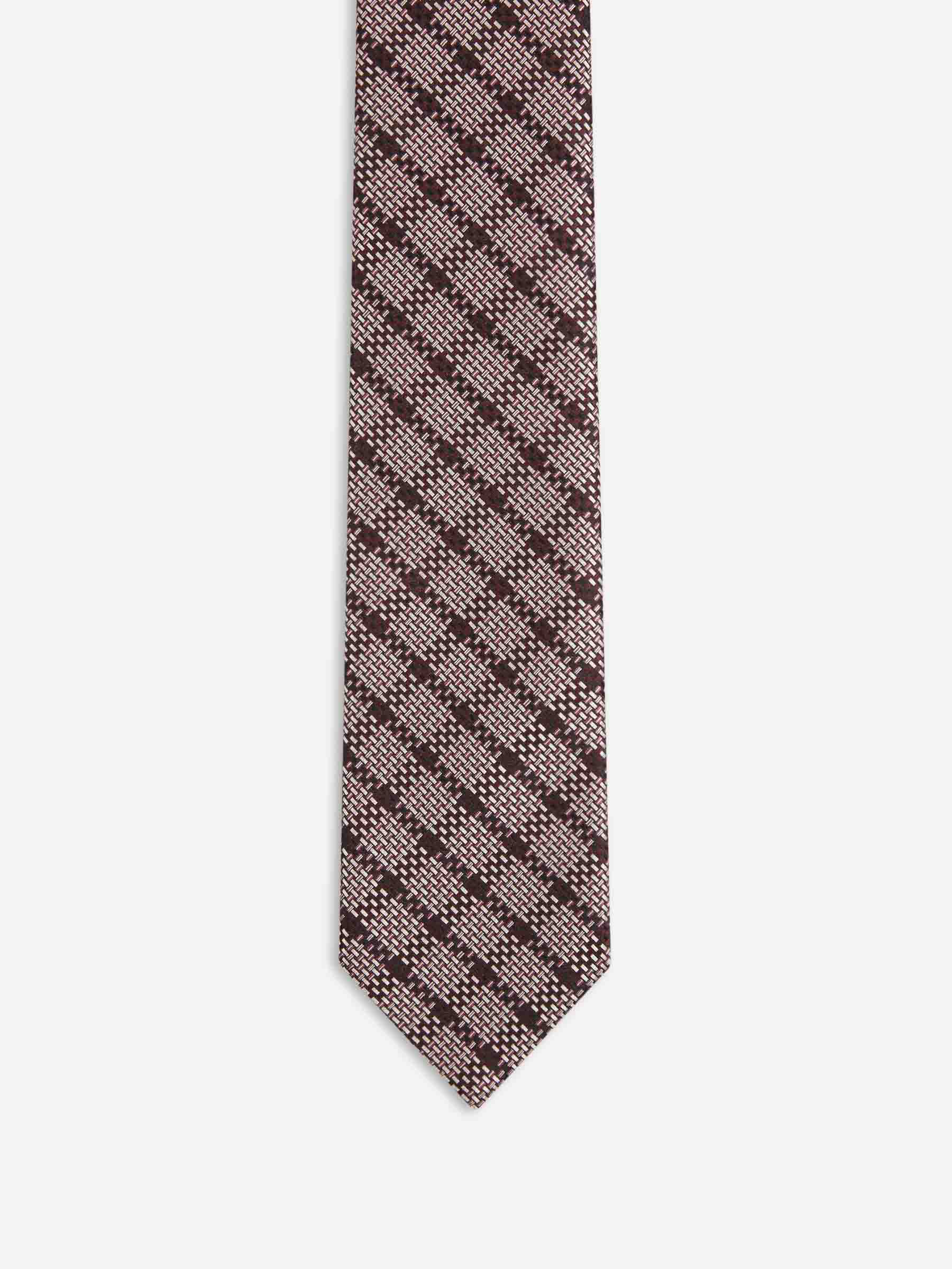 Zegna Hombre Barcelona Corbata Seda Texturizada color Burdeos sku 601-001811 03 - Foto 2