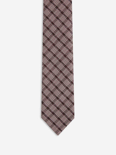 Zegna Hombre Barcelona Corbata Seda Texturizada color Burdeos sku 601-001811 03 - Foto 2