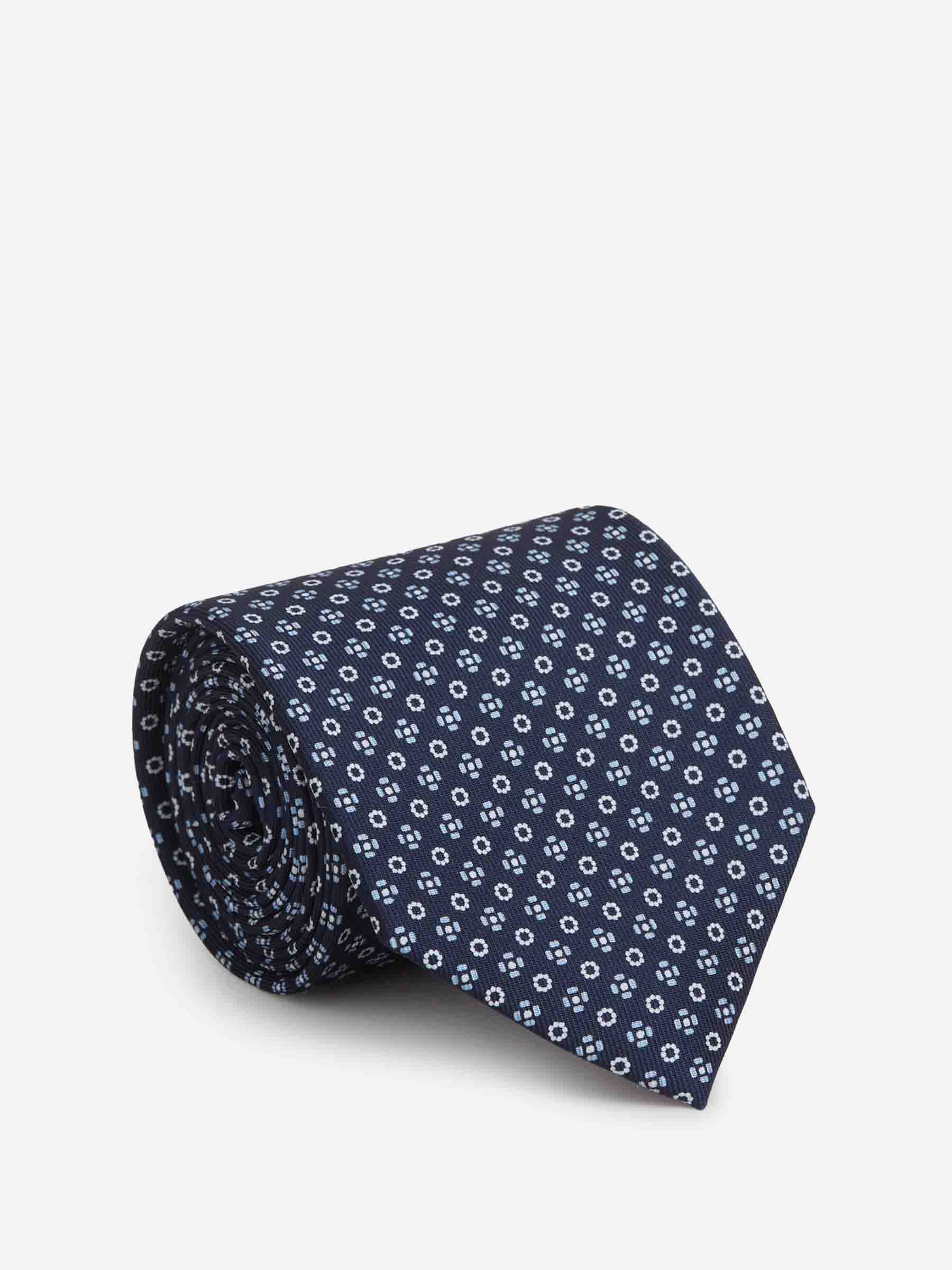 Santa Eulalia Hombre Barcelona Corbata Motivos Geométricos color Azul Marino sku 601-001812 01 - Foto 1