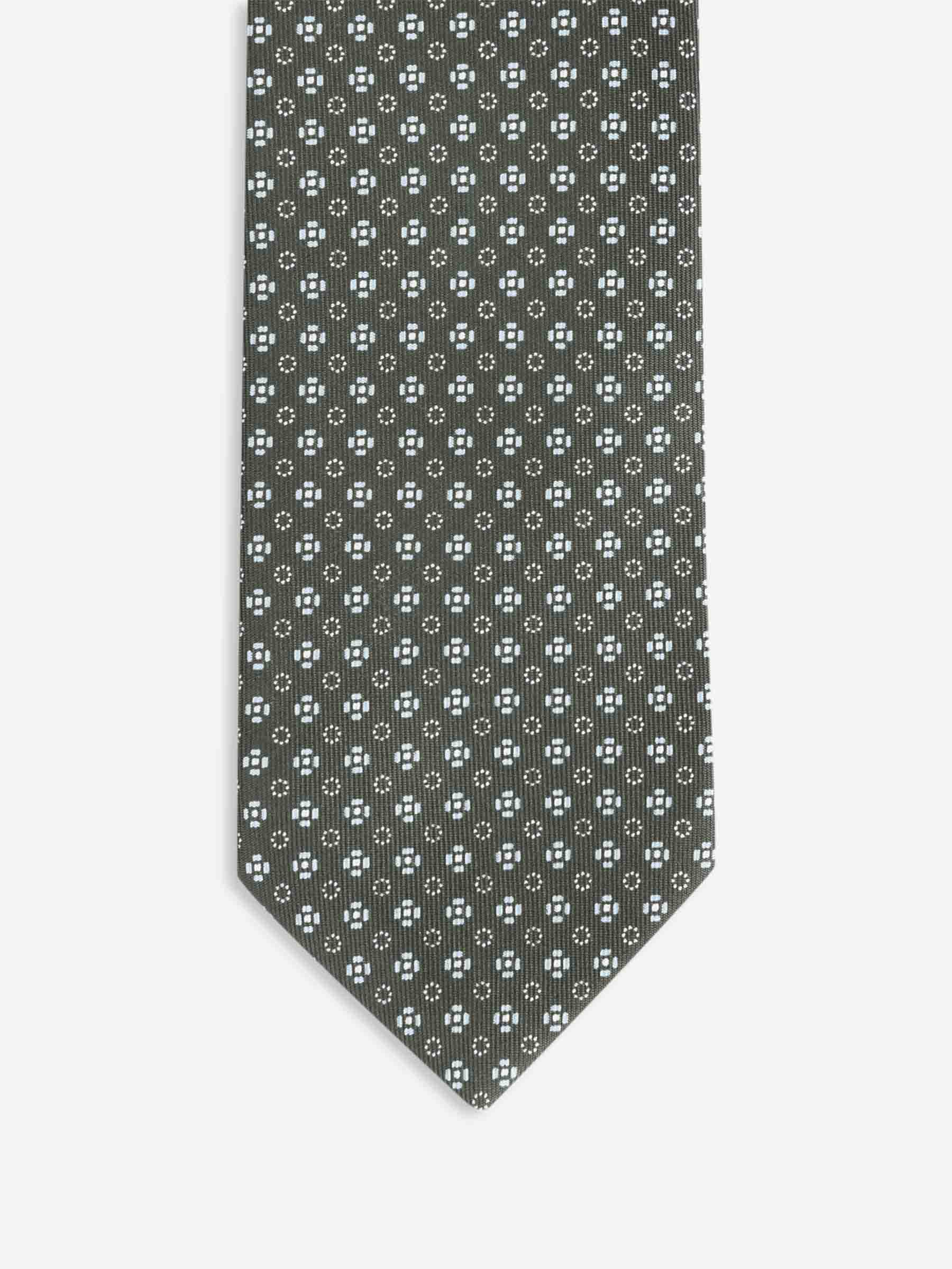 Santa Eulalia Hombre Barcelona Corbata Motivos Geométricos color Verde Oscuro sku 601-001812 03 - Foto 1