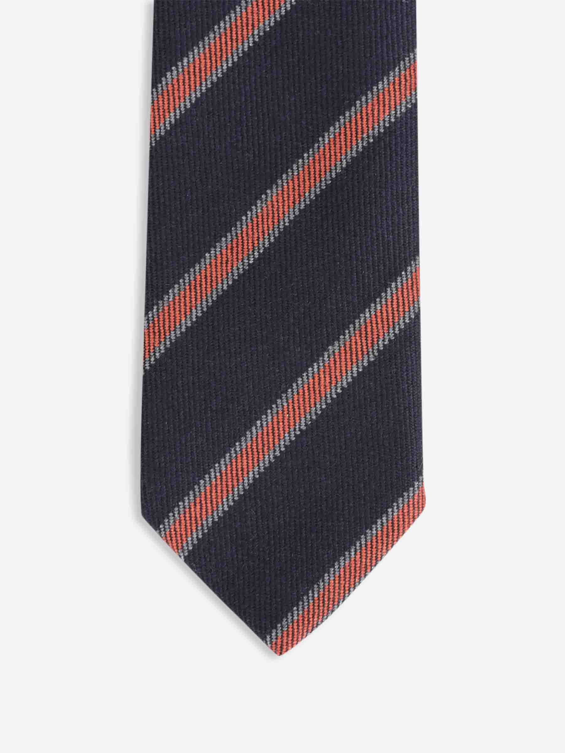 Santa Eulalia Hombre Barcelona Corbata Listada Seda color Naranja sku 601-001817 01 - Foto 1