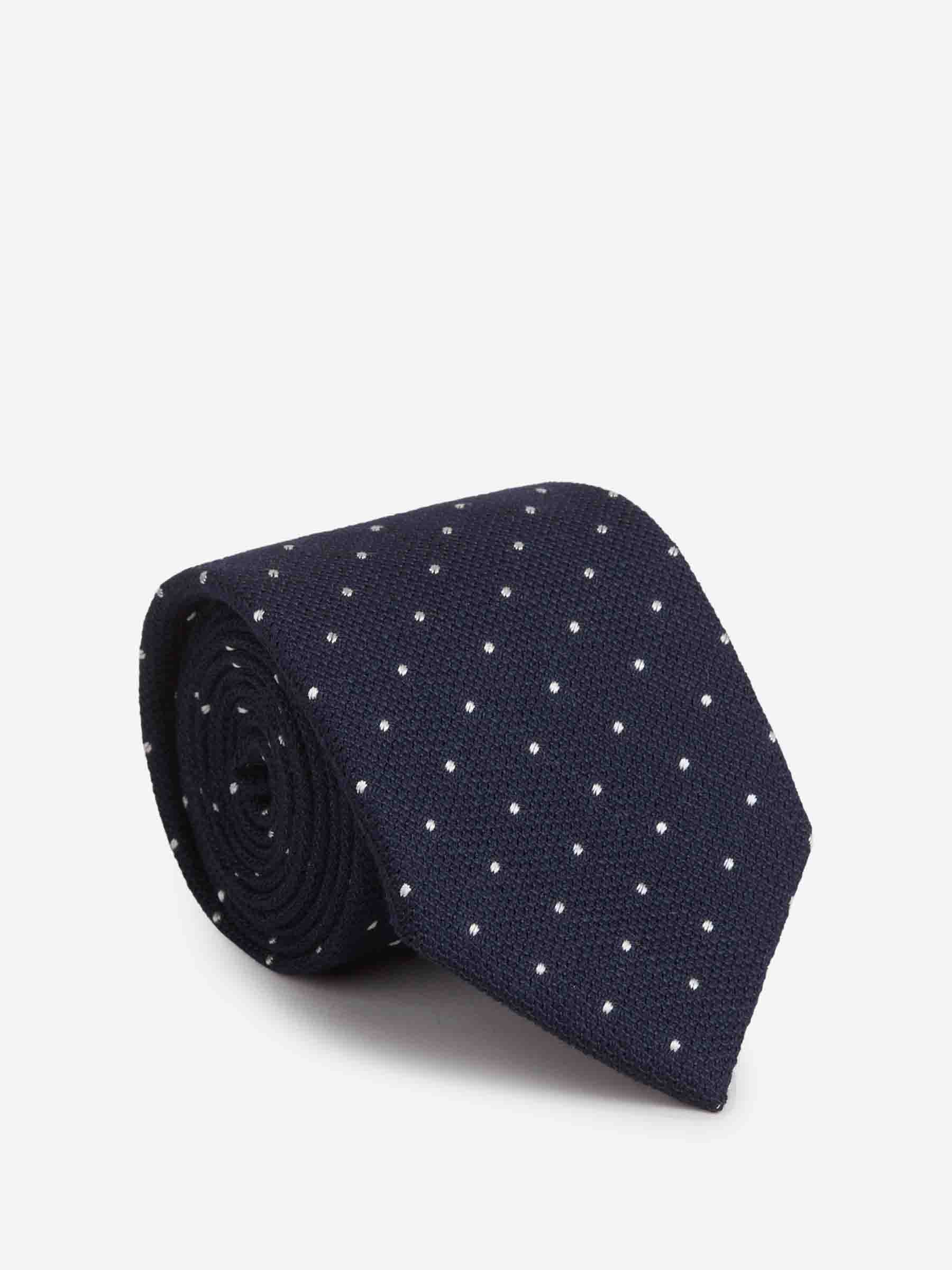 Santa Eulalia Hombre Barcelona Corbata Lunares Seda color Azul Noche sku 601-001818 01 - Foto 1