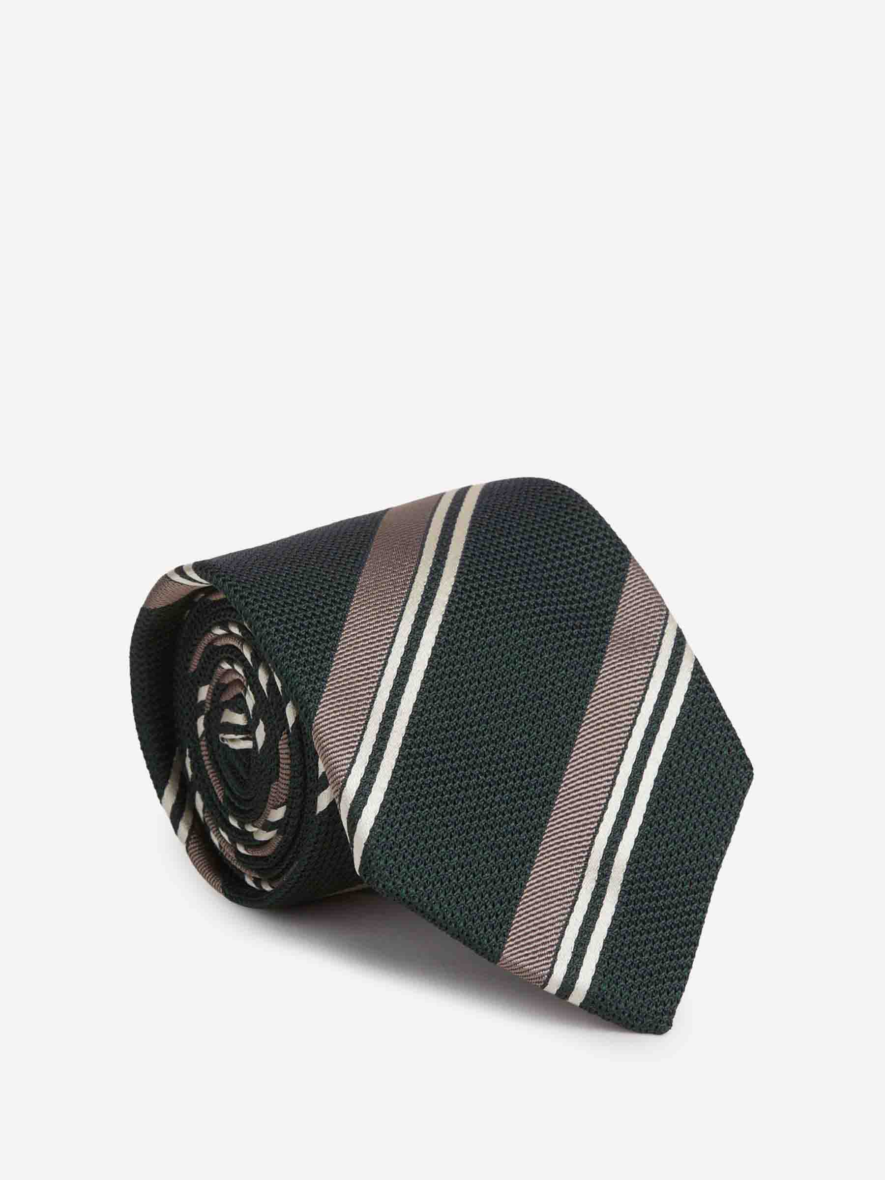 Santa Eulalia Hombre Barcelona Corbata Listada Seda color Burdeos sku 601-001819 02 - Foto 1