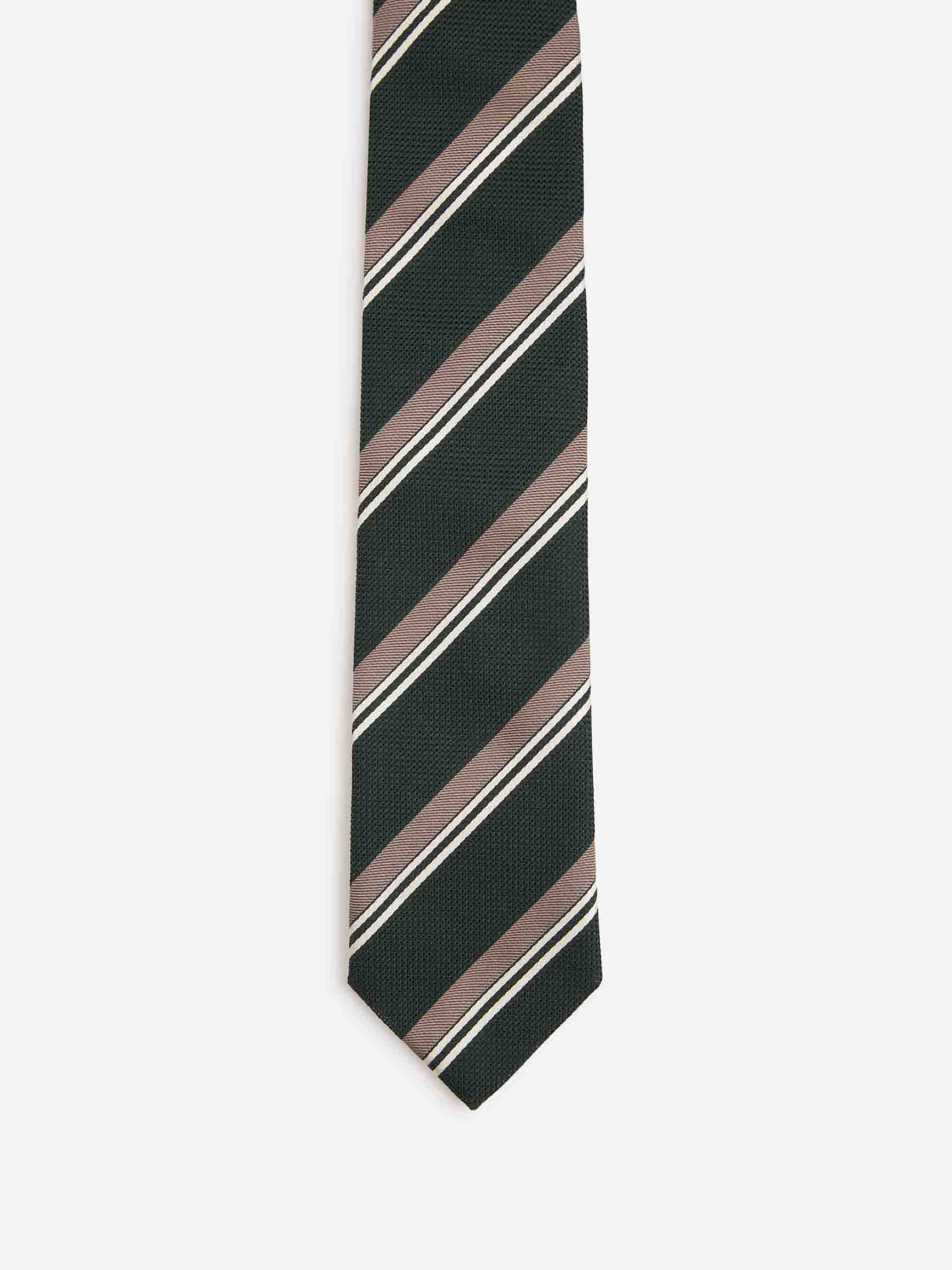 Santa Eulalia Hombre Barcelona Corbata Listada Seda color Burdeos sku 601-001819 02 - Foto 2