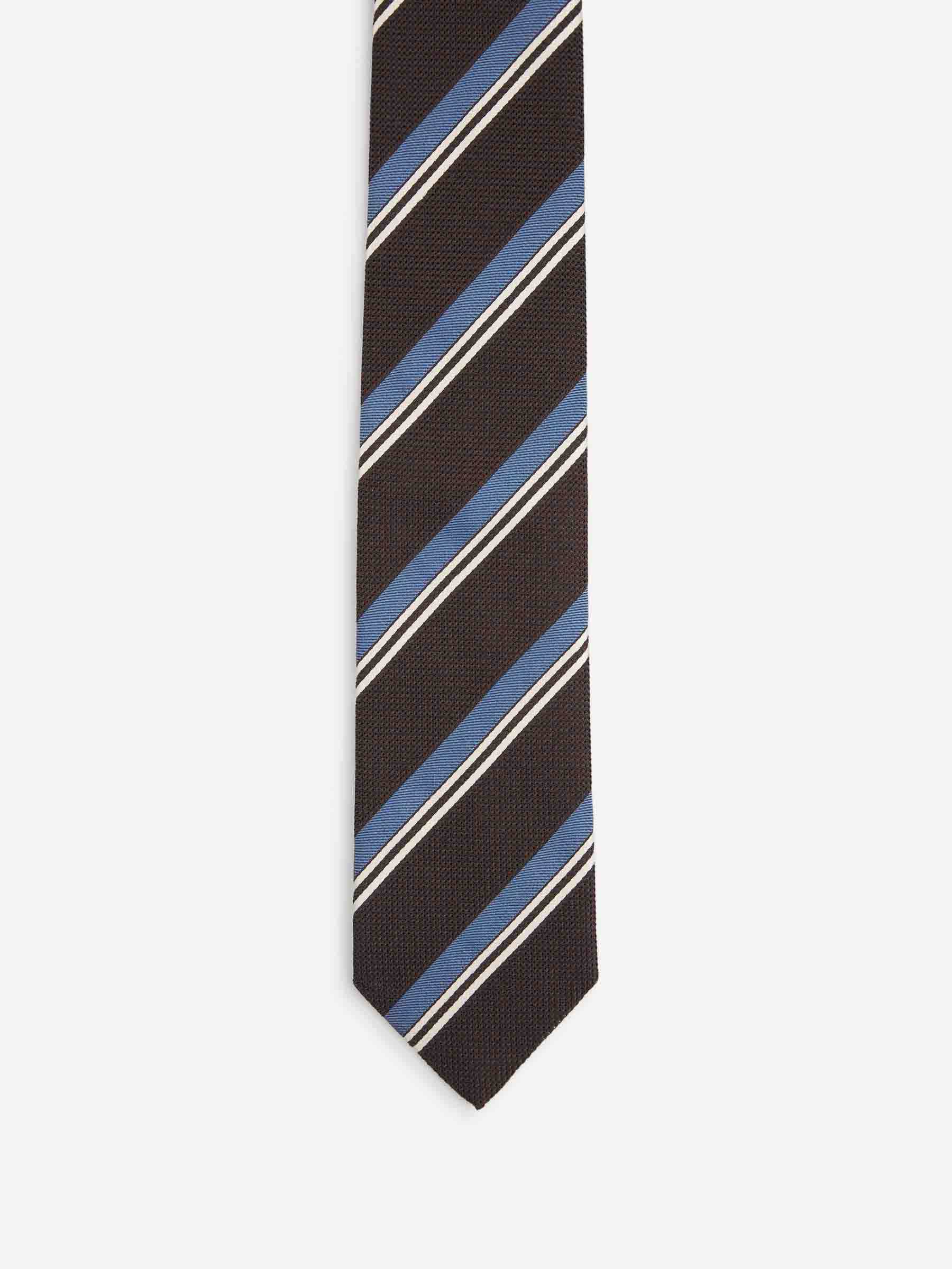 Santa Eulalia Hombre Barcelona Corbata Listada Seda color Burdeos sku 601-001819 03 - Foto 2