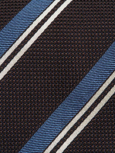 Santa Eulalia Hombre Barcelona Corbata Listada Seda color Burdeos sku 601-001819 03 - Foto 3