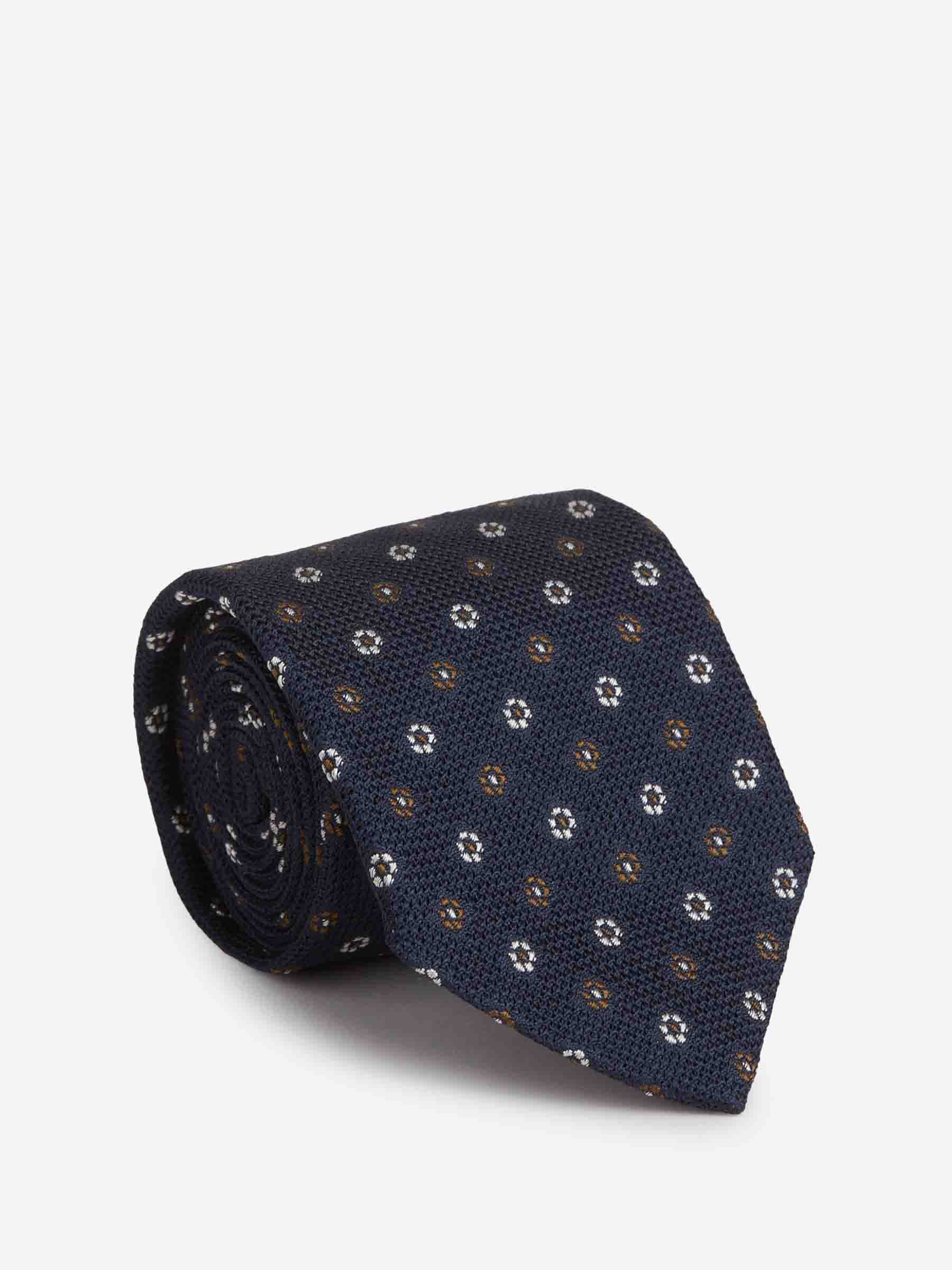 Santa Eulalia Hombre Barcelona Corbata Floral Seda color Azul Marino sku 601-001820 01 - Foto 1