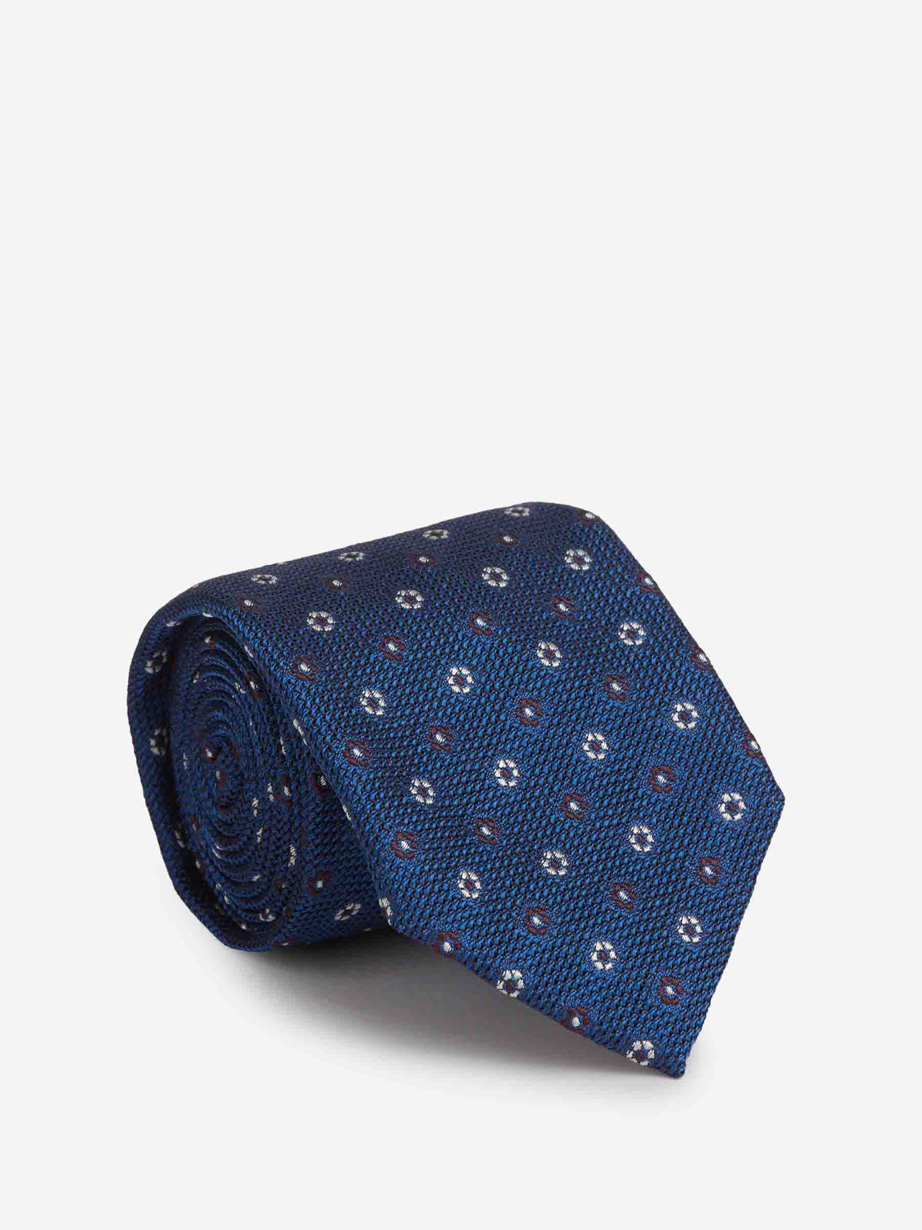 Santa Eulalia Hombre Barcelona Corbata Floral Seda color Azul Marino sku 601-001820 02 - Foto 1