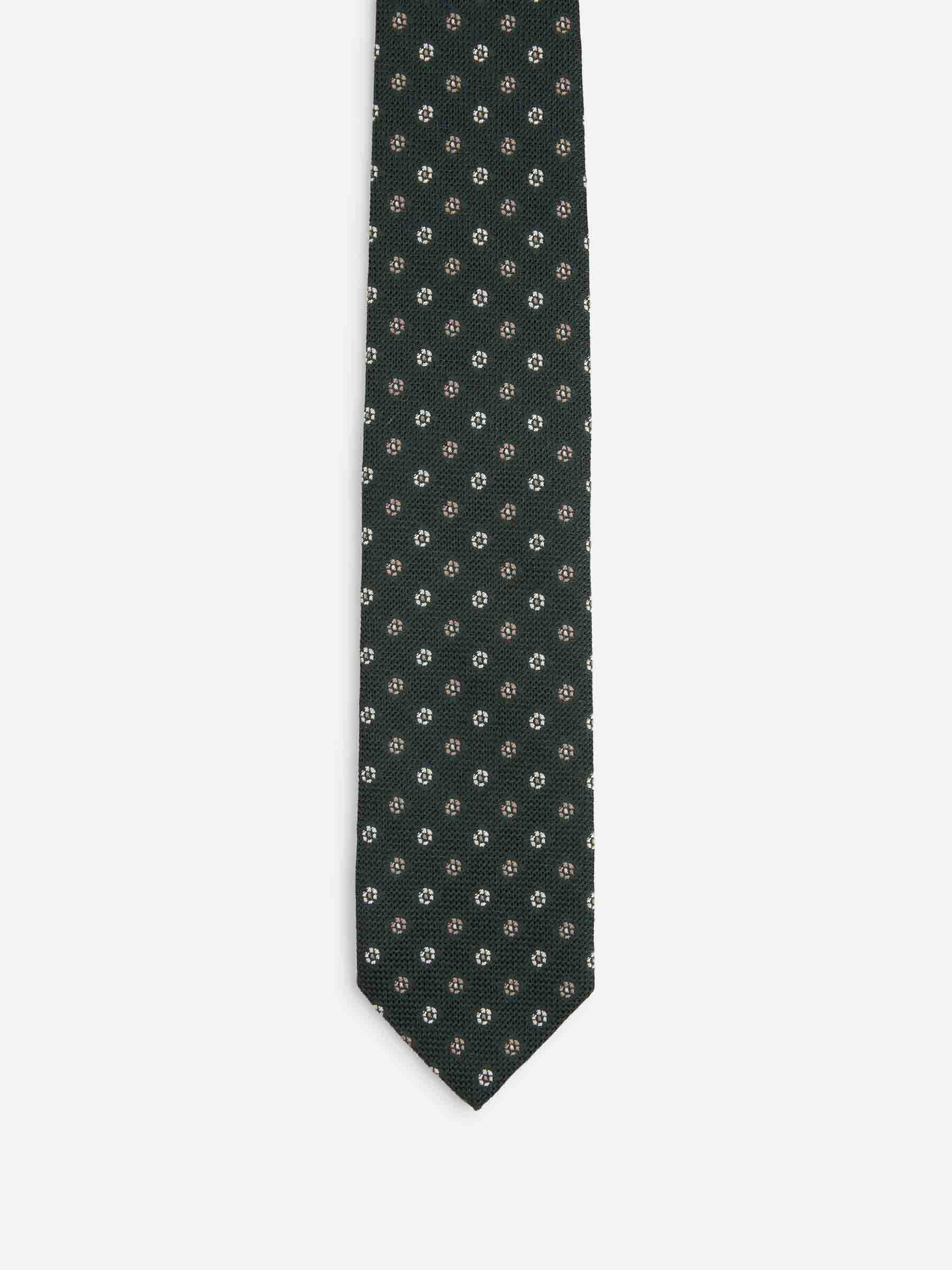 Santa Eulalia Hombre Barcelona Corbata Floral Seda color Verde Jungla sku 601-001820 04 - Foto 2