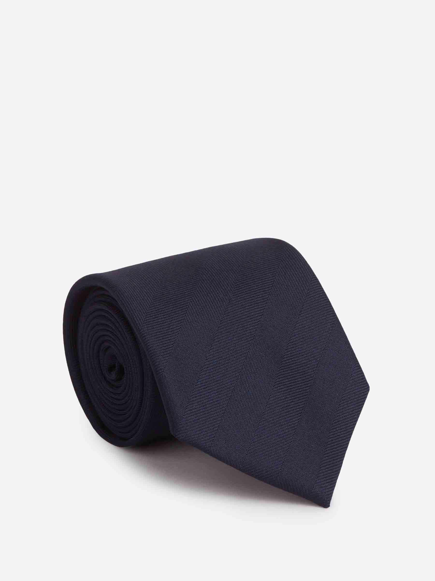 Santa Eulalia Hombre Barcelona Corbata Lisa Seda color Azul Noche sku 601-001821 01 - Foto 1