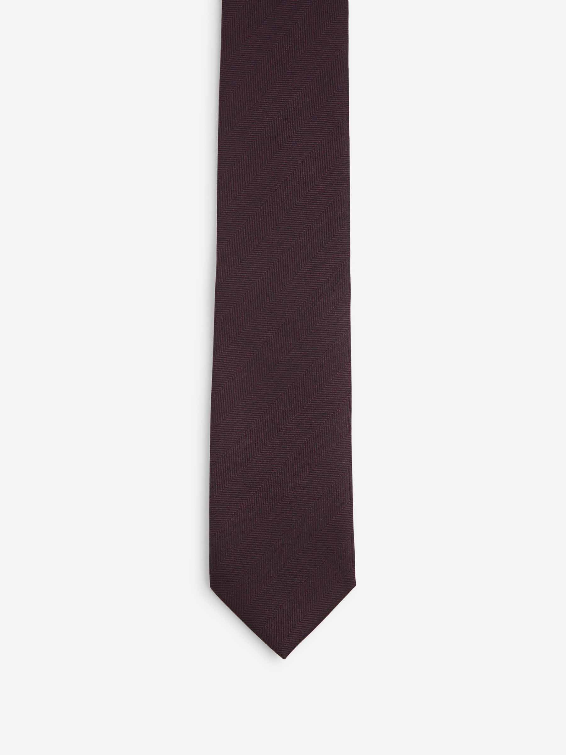 Santa Eulalia Hombre Barcelona Corbata Lisa Seda color Burdeos sku 601-001821 02 - Foto 2