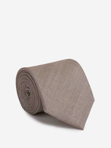 Santa Eulalia Hombre Barcelona Corbata Lisa Seda color Taupe sku 601-001821 05 - Foto 1