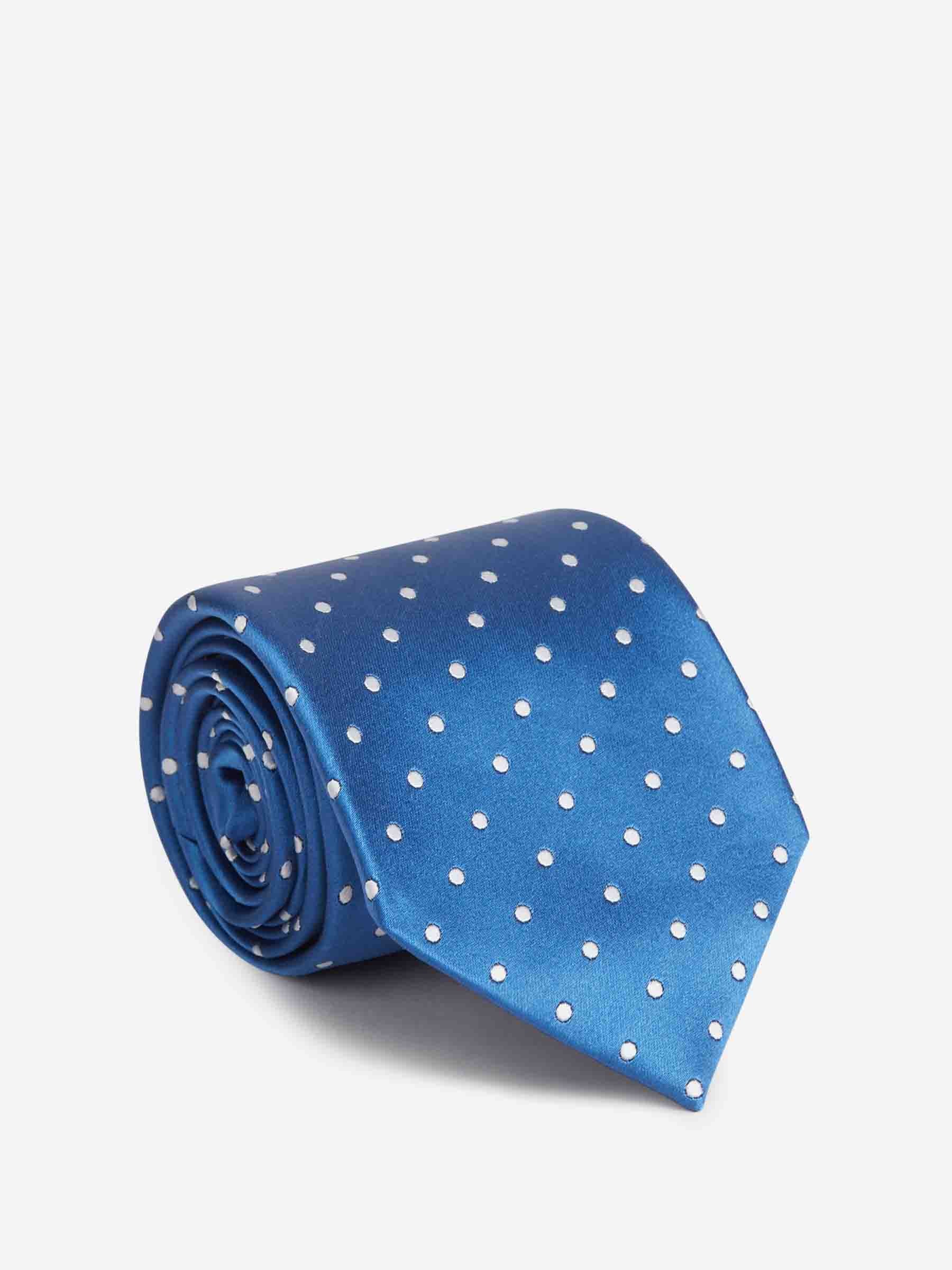 Tom Ford Hombre Barcelona Corbata Lunares Seda color Azul sku 601-001829 02 - Foto 1