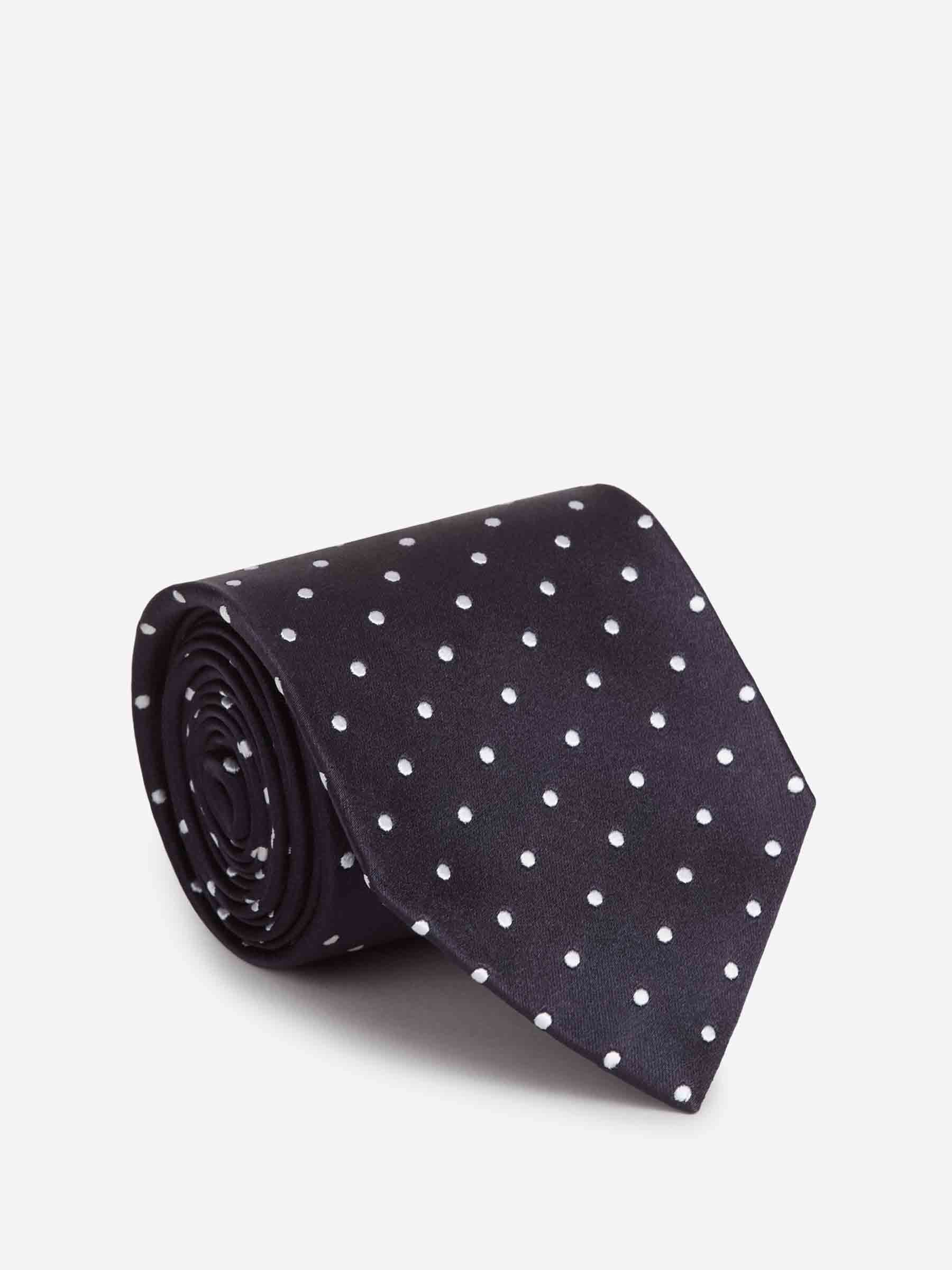 Tom Ford Hombre Barcelona Corbata Lunares Seda color Azul Noche sku 601-001829 03 - Foto 1