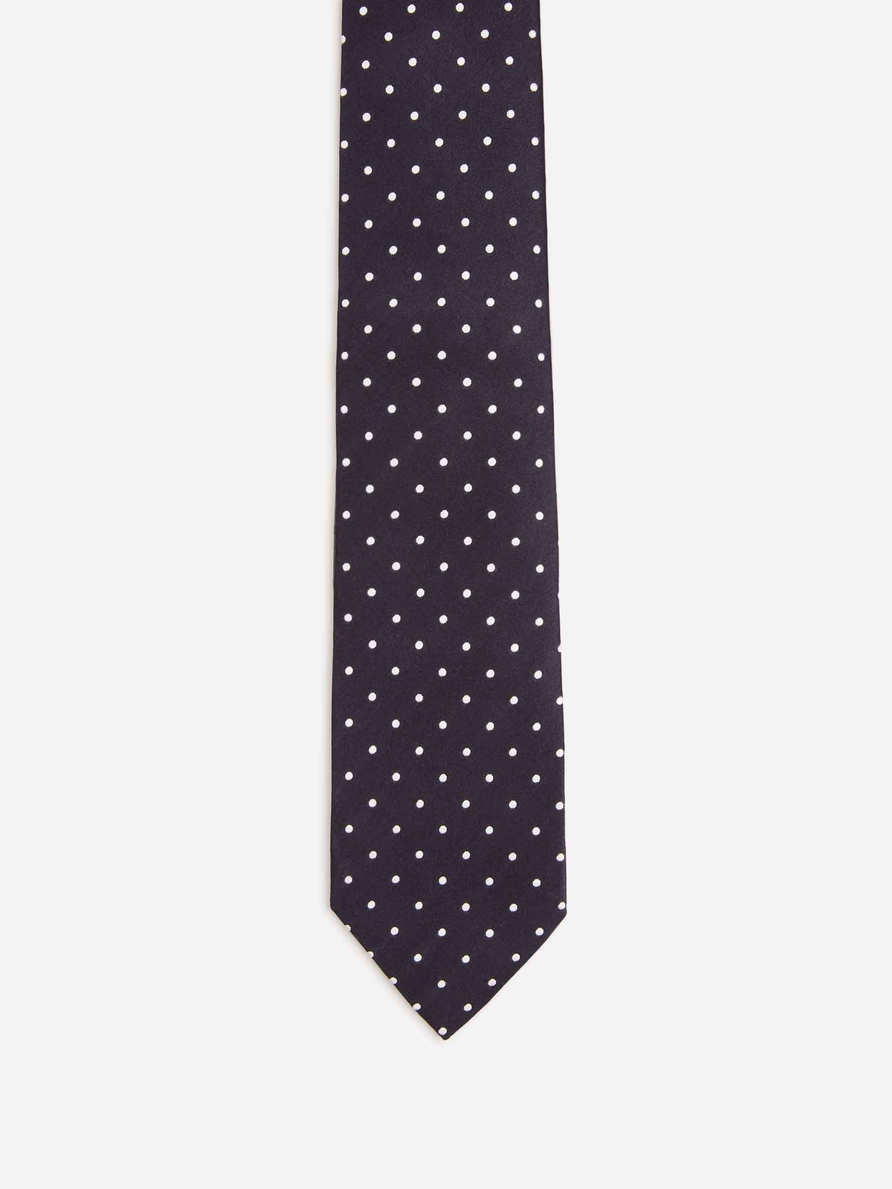 Tom Ford Hombre Barcelona Corbata Lunares Seda color Azul Noche sku 601-001829 03 - Foto 2
