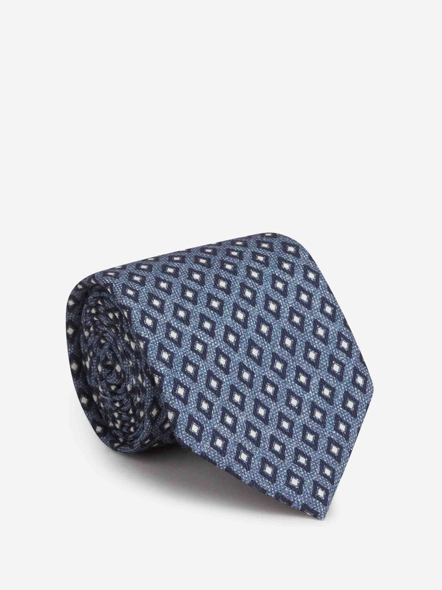 Santa Eulalia Hombre Barcelona Corbata Motivo Geométrico color Azul Marino sku 601-001830 01 - Foto 1