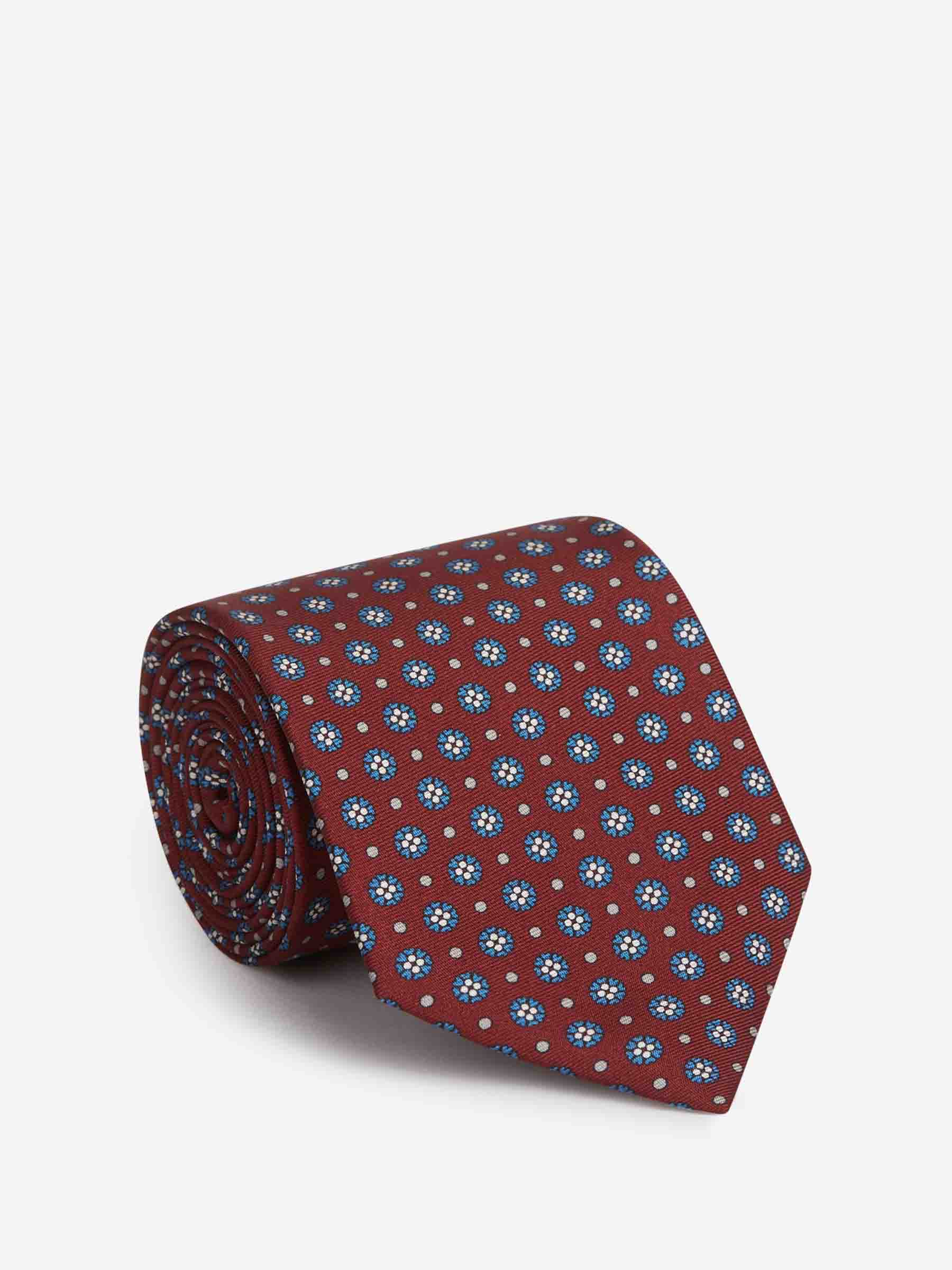 Santa Eulalia Hombre Barcelona Corbata Motivo Floral color Burdeos sku 601-001831 03 - Foto 1