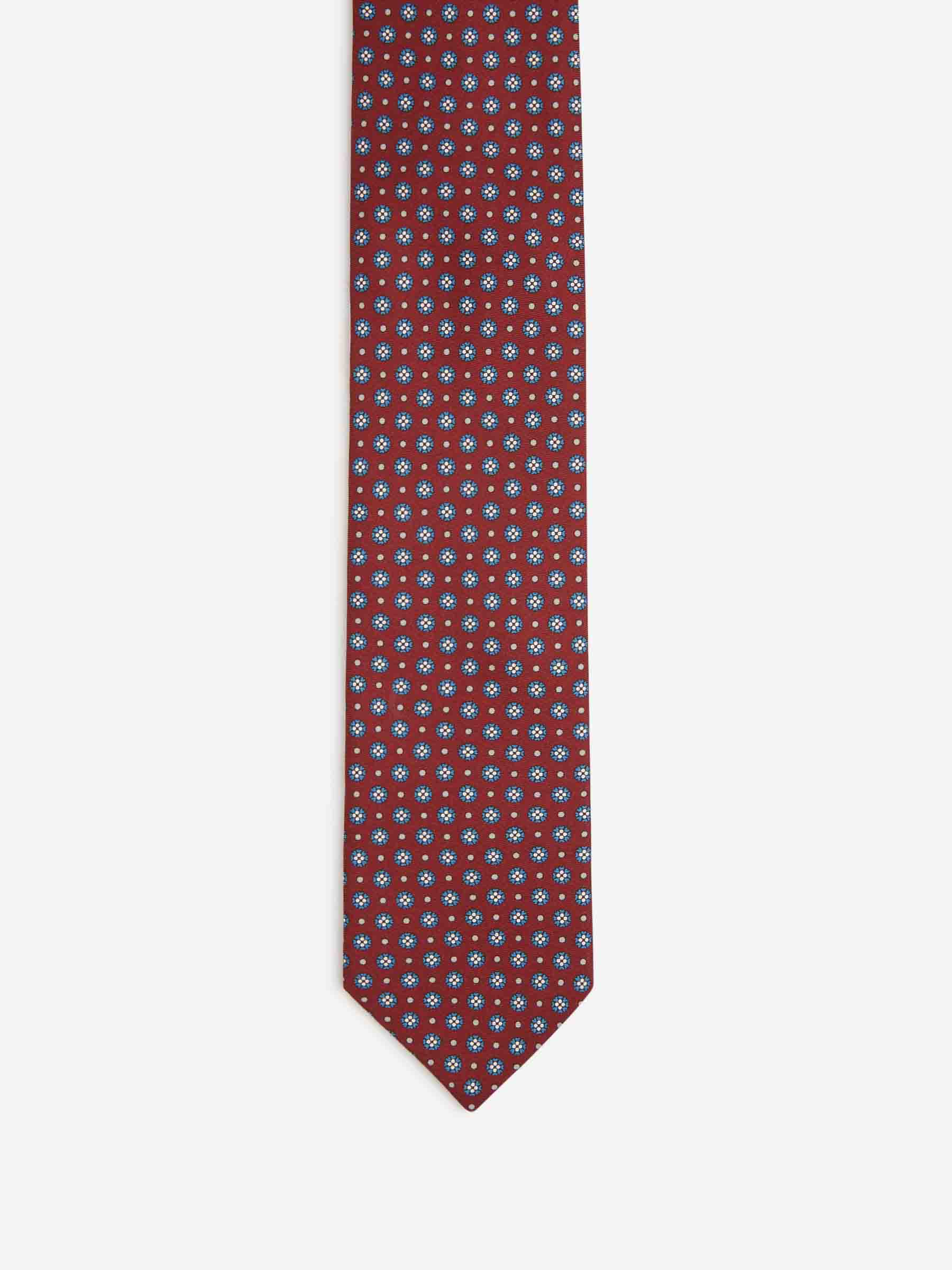 Santa Eulalia Hombre Barcelona Corbata Motivo Floral color Burdeos sku 601-001831 03 - Foto 2