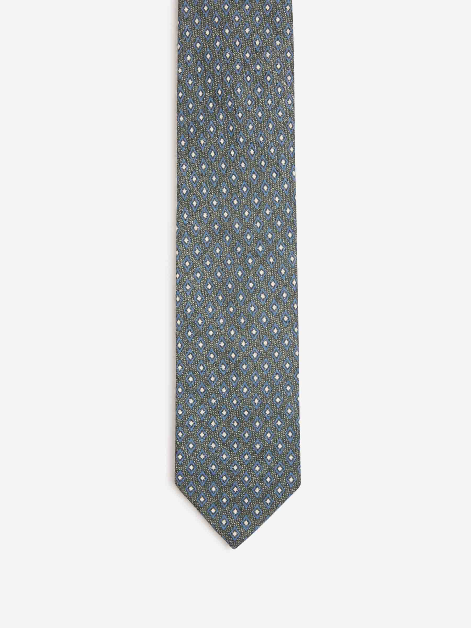 Santa Eulalia Hombre Barcelona Corbata Motivo Geométrico color Verde Jungla sku 601-001832 01 - Foto 2