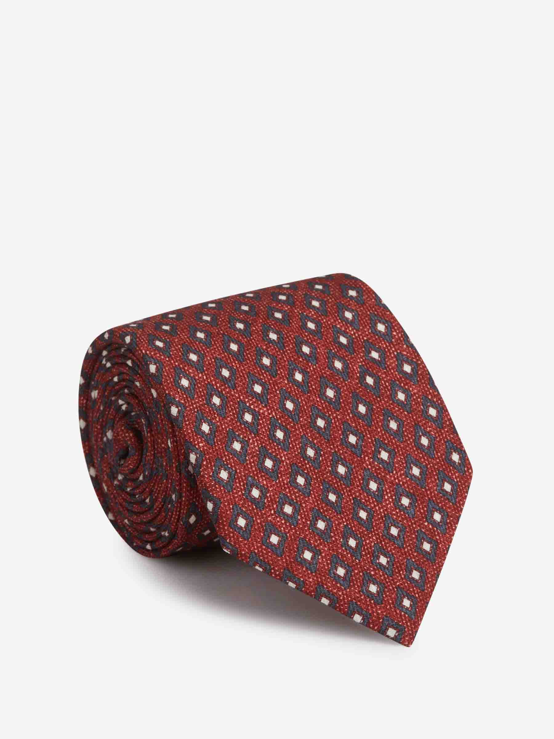 Santa Eulalia Hombre Barcelona Corbata Motivo Geométrico color Rojo sku 601-001833 01 - Foto 1