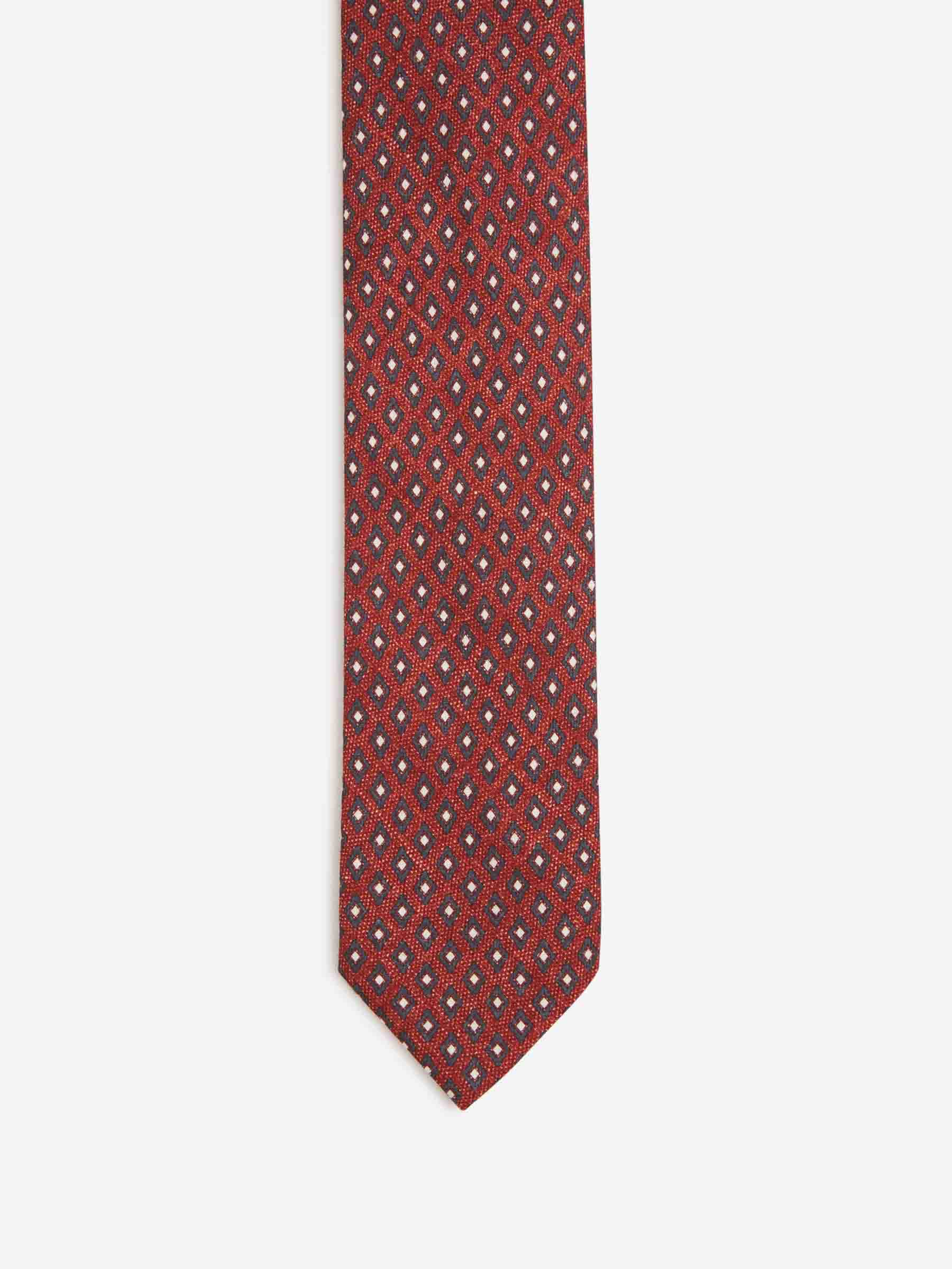 Santa Eulalia Hombre Barcelona Corbata Motivo Geométrico color Rojo sku 601-001833 01 - Foto 2