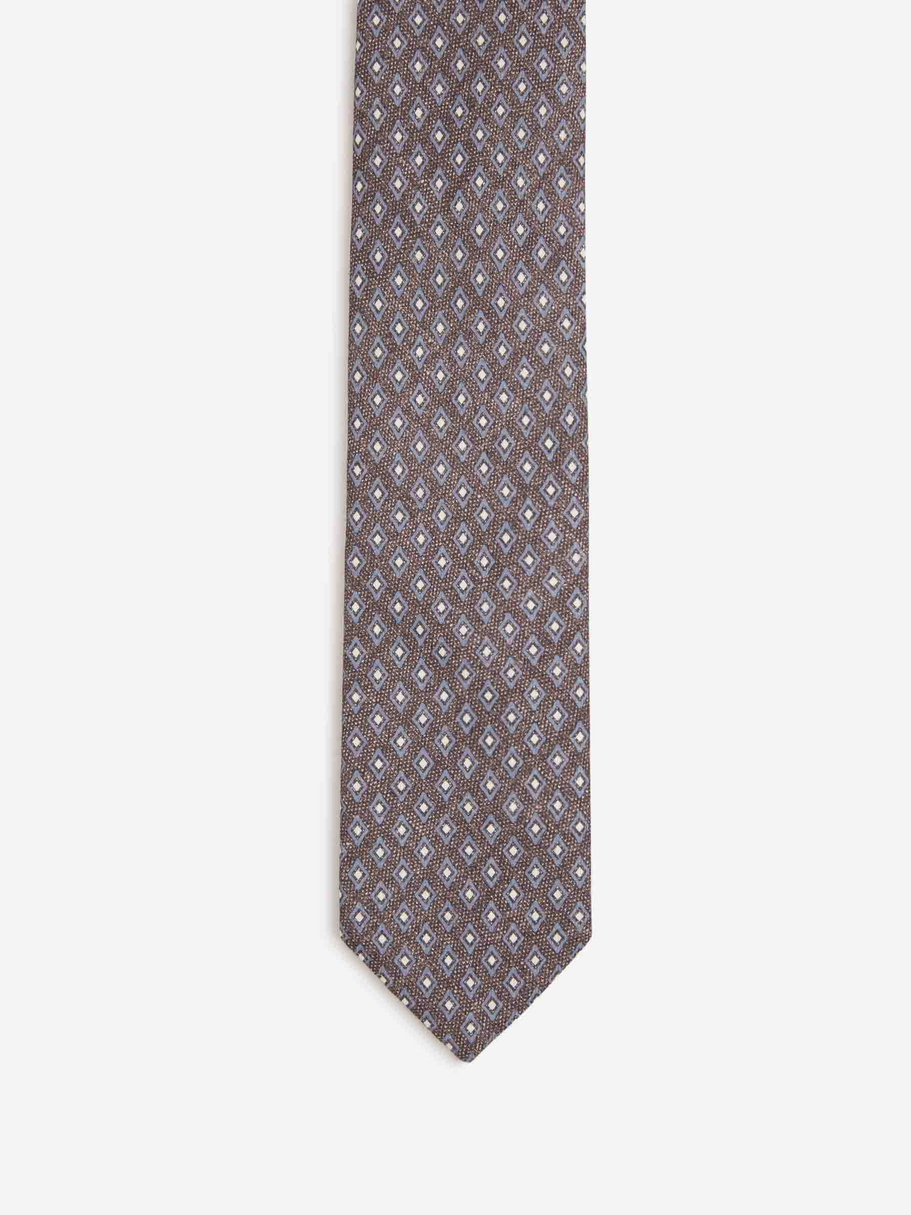 Santa Eulalia Hombre Barcelona Corbata Motivo Geométrico color Taupe sku 601-001834 01 - Foto 2