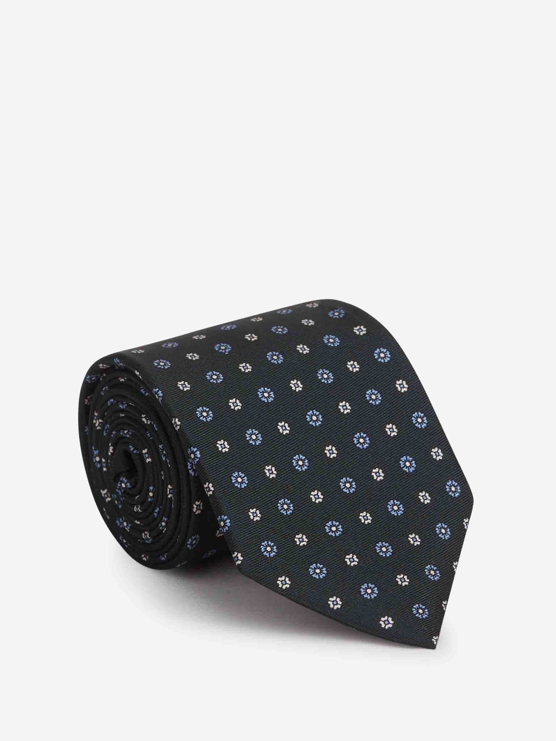 Santa Eulalia Hombre Barcelona Corbata Floral Seda color Azul Noche sku 601-001835 01 - Foto 1