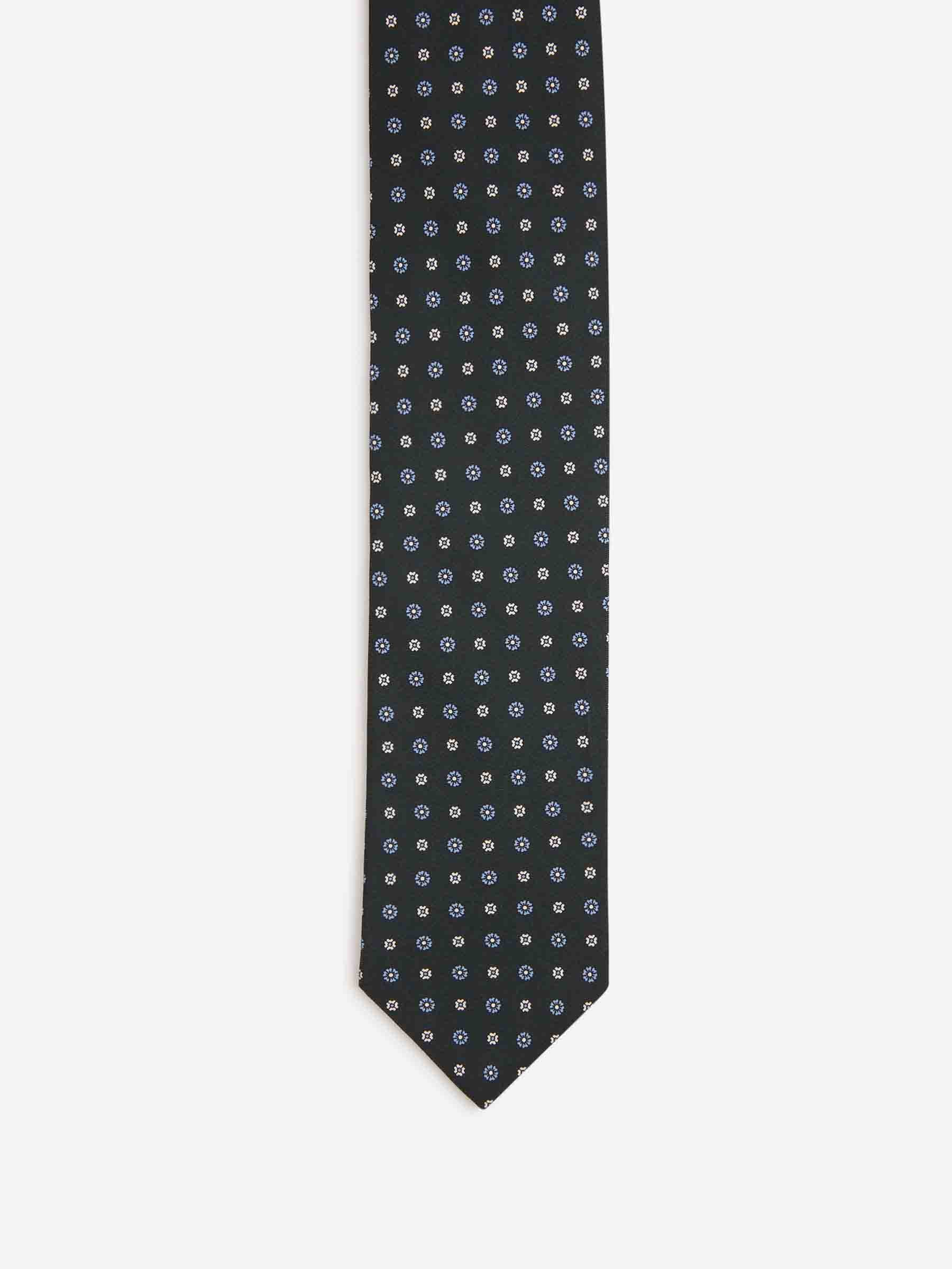 Santa Eulalia Hombre Barcelona Corbata Floral Seda color Azul Noche sku 601-001835 01 - Foto 2