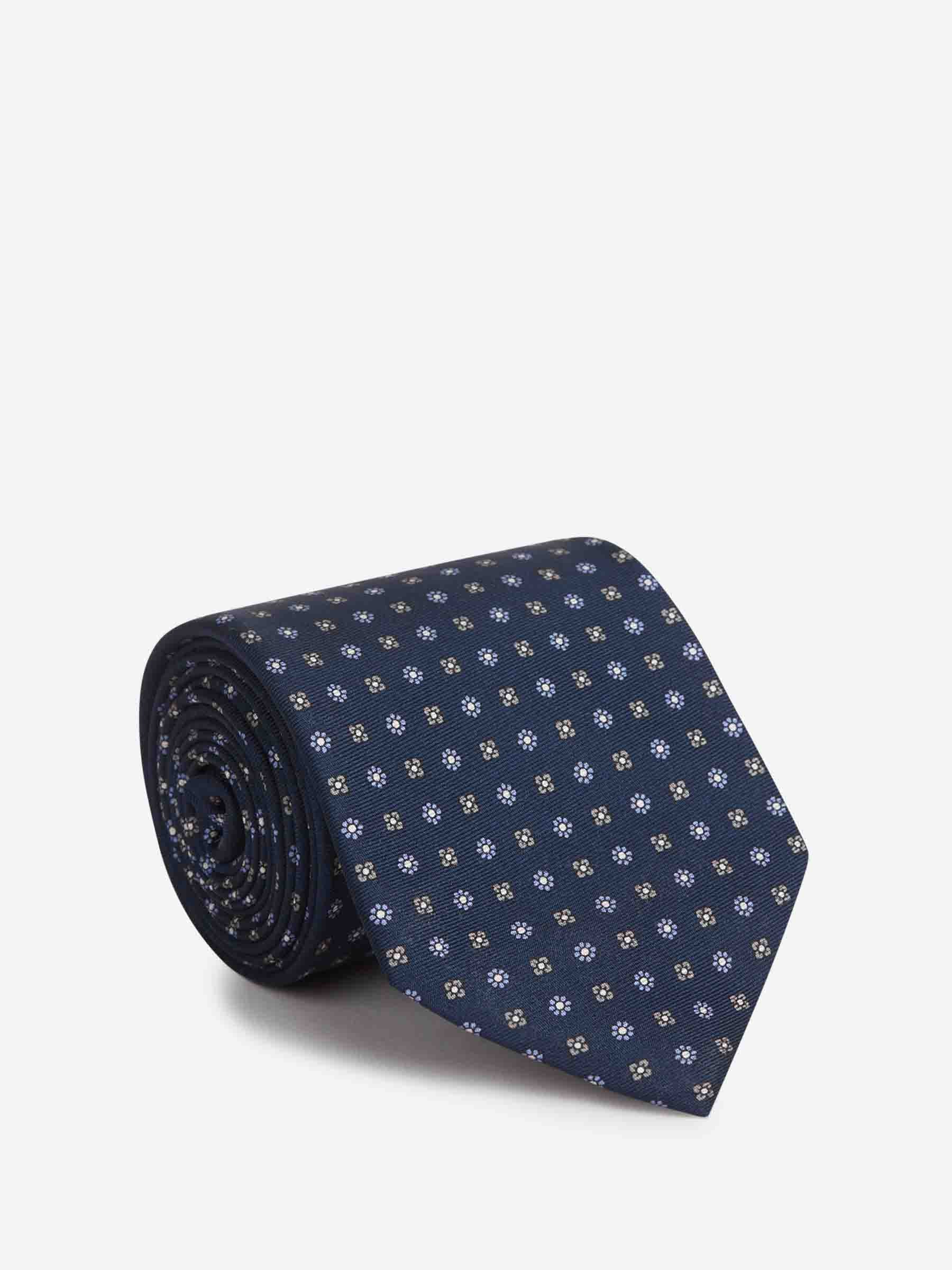 Santa Eulalia Hombre Barcelona Corbata Seda Estampado color Azul Marino sku 601-001836 01 - Foto 1