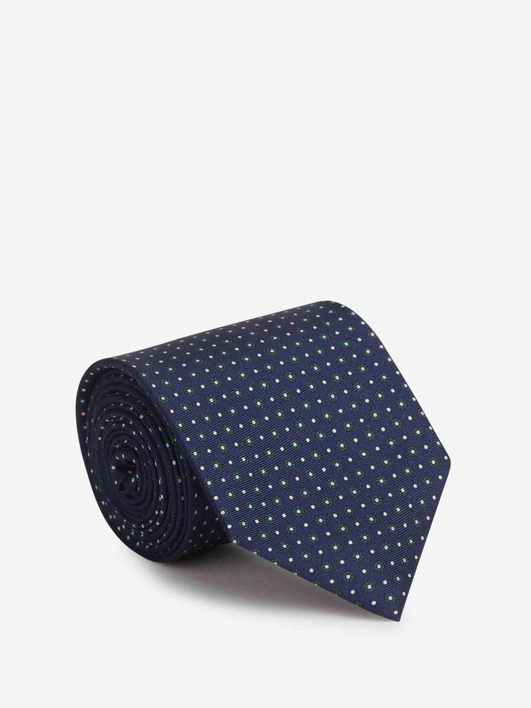 Santa Eulalia Hombre Barcelona Corbata Floral Seda color Azul Noche sku 601-001837 01 - Foto 1