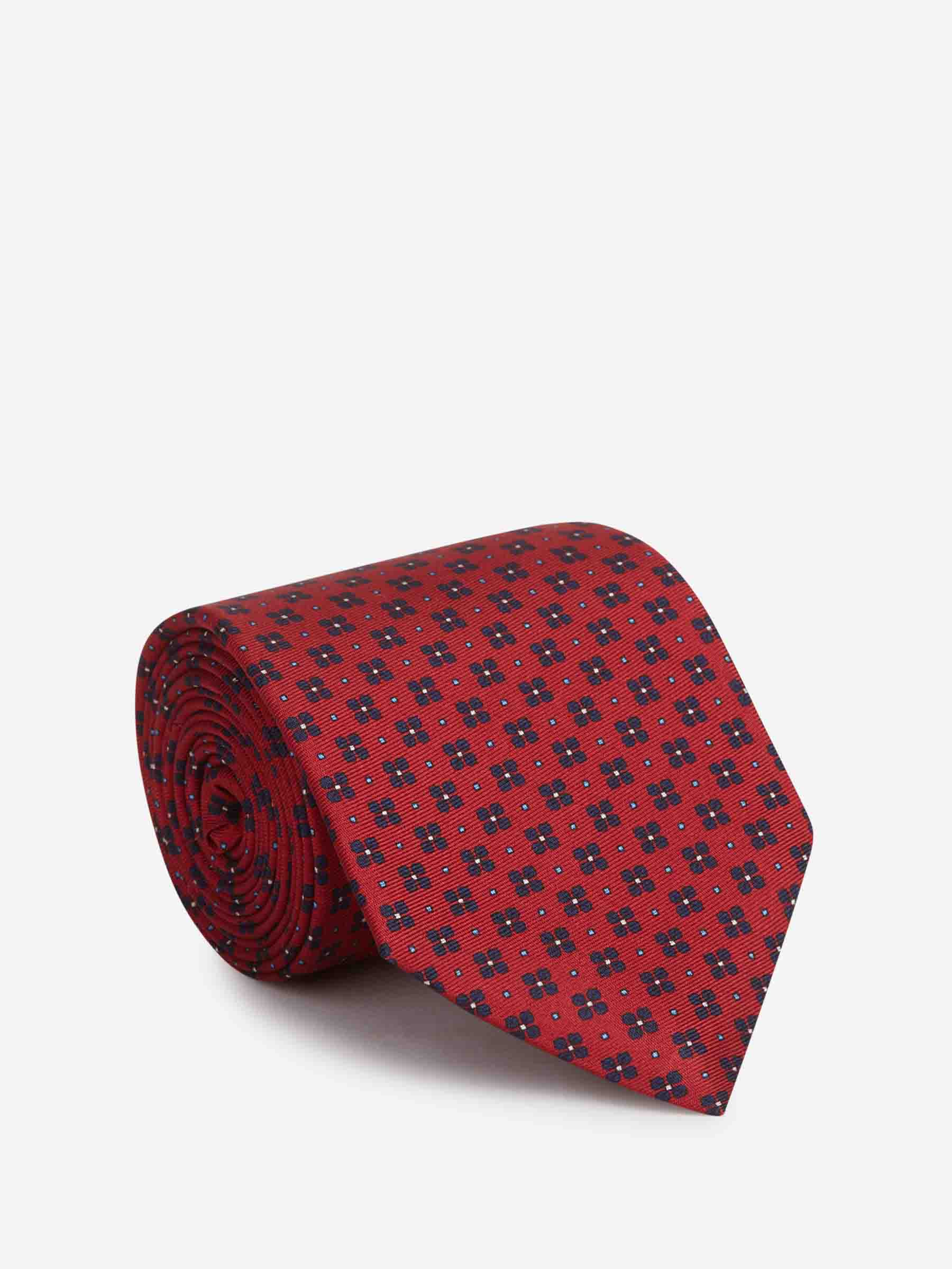 Santa Eulalia Hombre Barcelona Corbata Floral Seda color Rojo sku 601-001838 01 - Foto 1