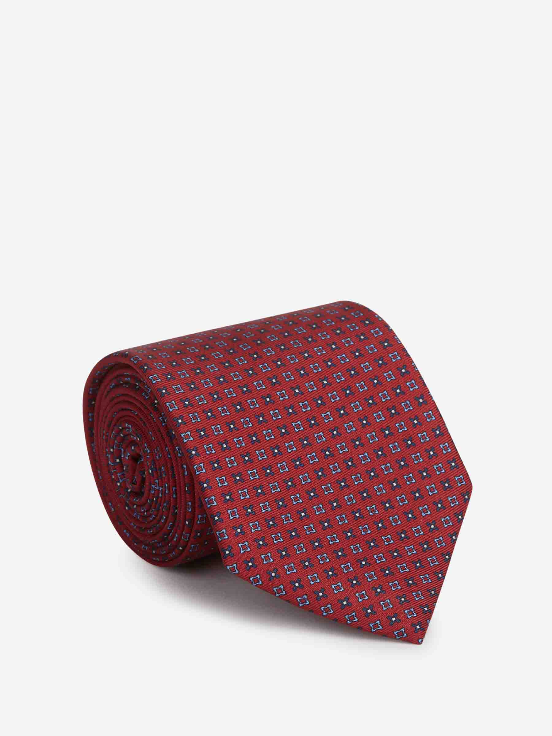 Santa Eulalia Hombre Barcelona Corbata Floral Seda color Burdeos sku 601-001839 01 - Foto 1