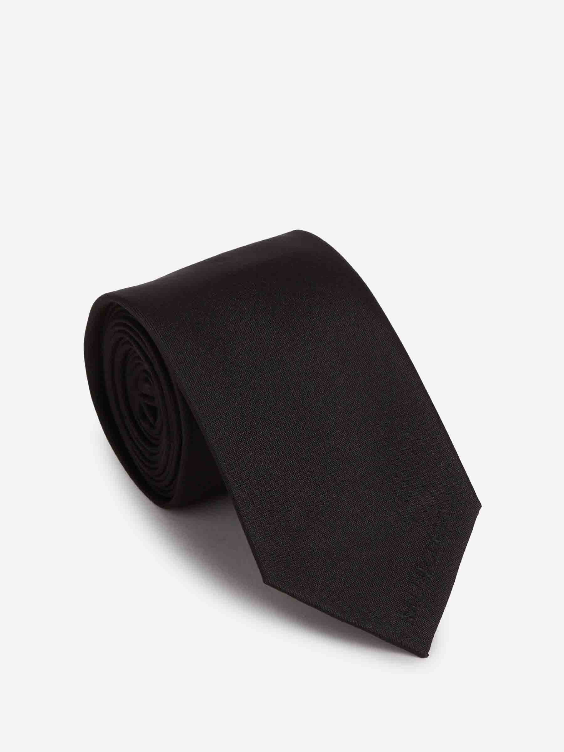 Balenciaga Hombre Barcelona Corbata Seda Lisa color Negro sku 601-001840 01 - Foto 1