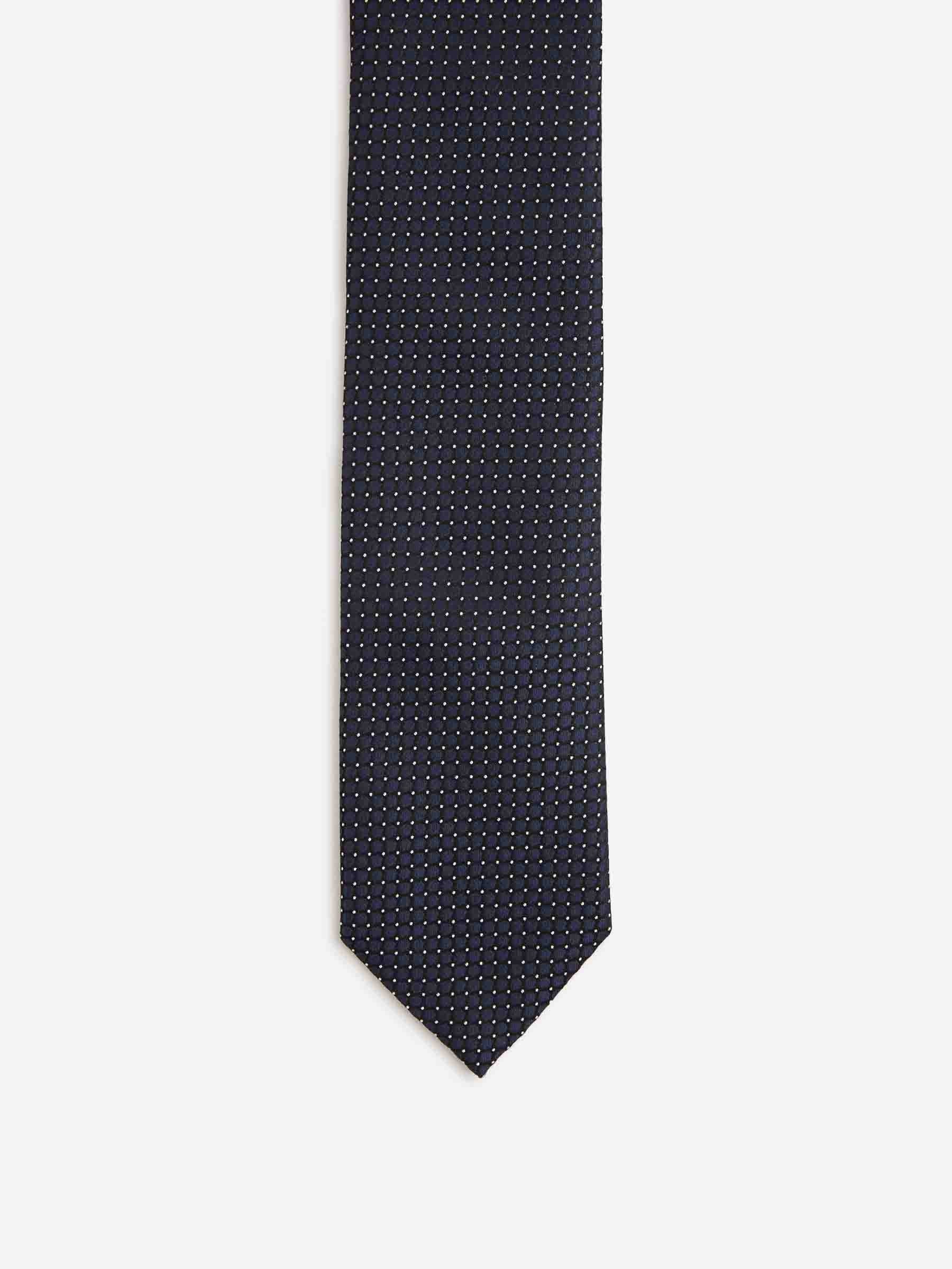 Zegna Hombre Barcelona Corbata Seda Texturizada color Azul Noche sku 601-001841 03 - Foto 2