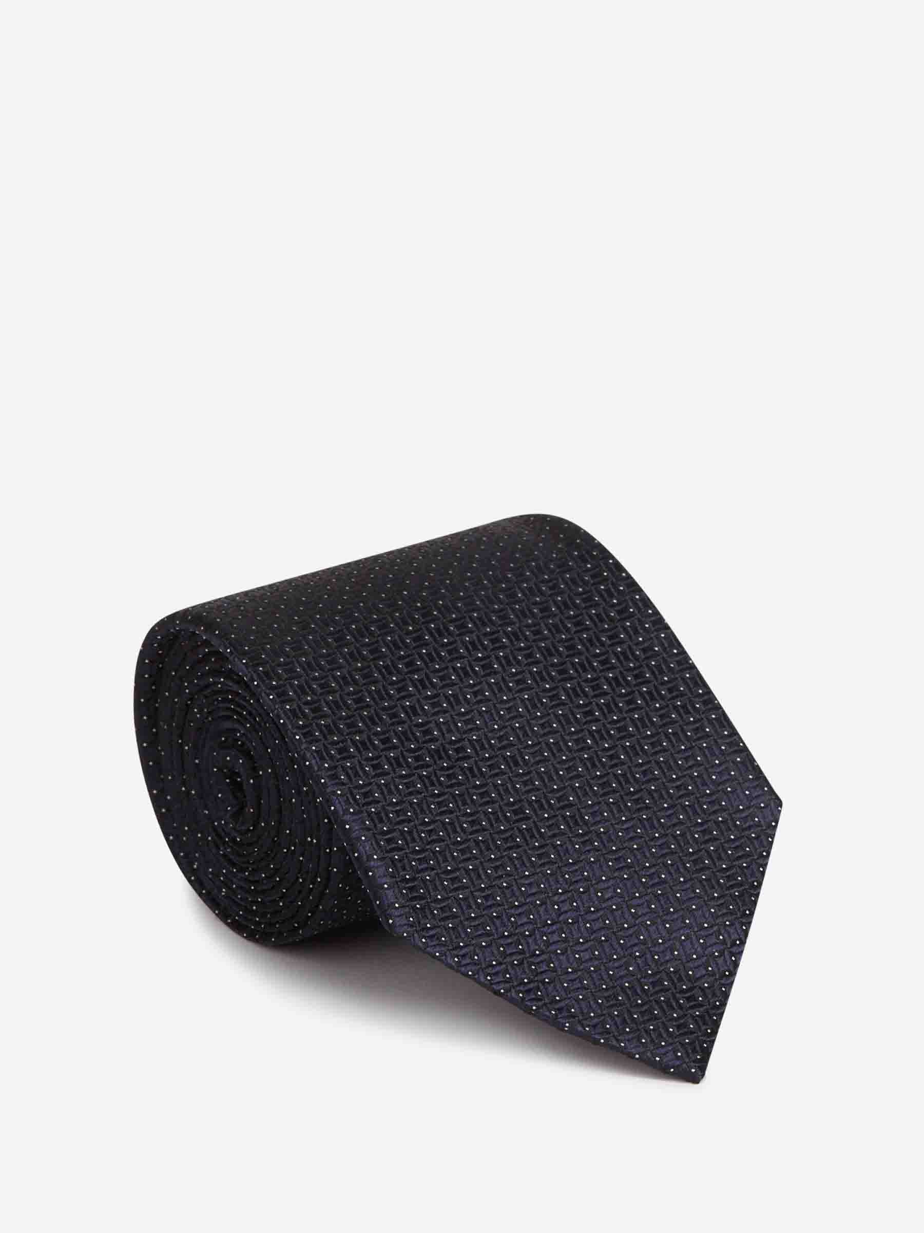 Zegna Hombre Barcelona Corbata Seda Texturizado color Azul Noche sku 601-001842 01 - Foto 1