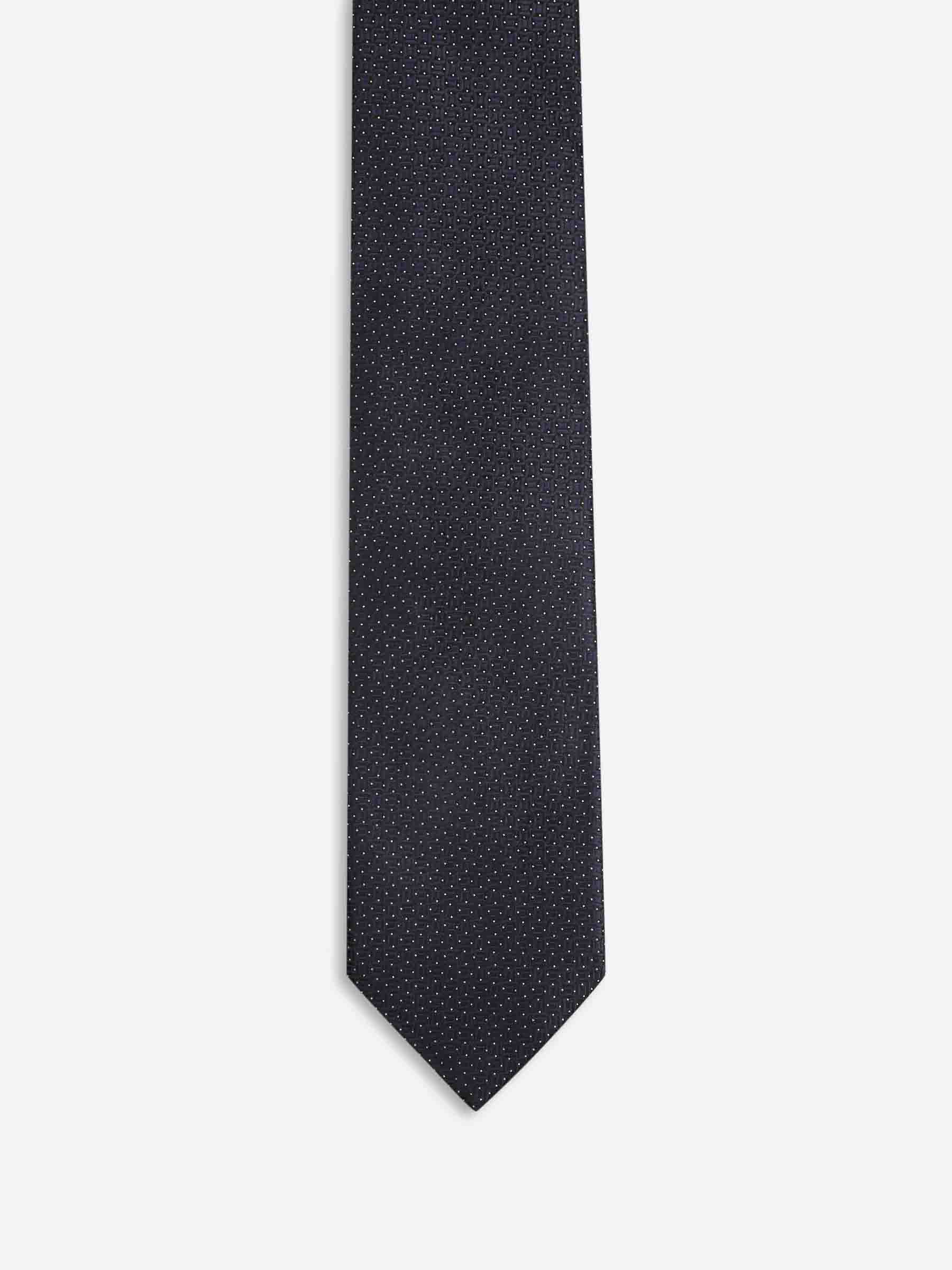 Zegna Hombre Barcelona Corbata Seda Texturizado color Azul Noche sku 601-001842 01 - Foto 2