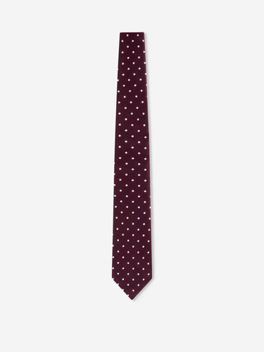 Tom Ford Hombre Barcelona Corbata Seda Lunares color Burdeos sku 601-001879 01 - Foto 1