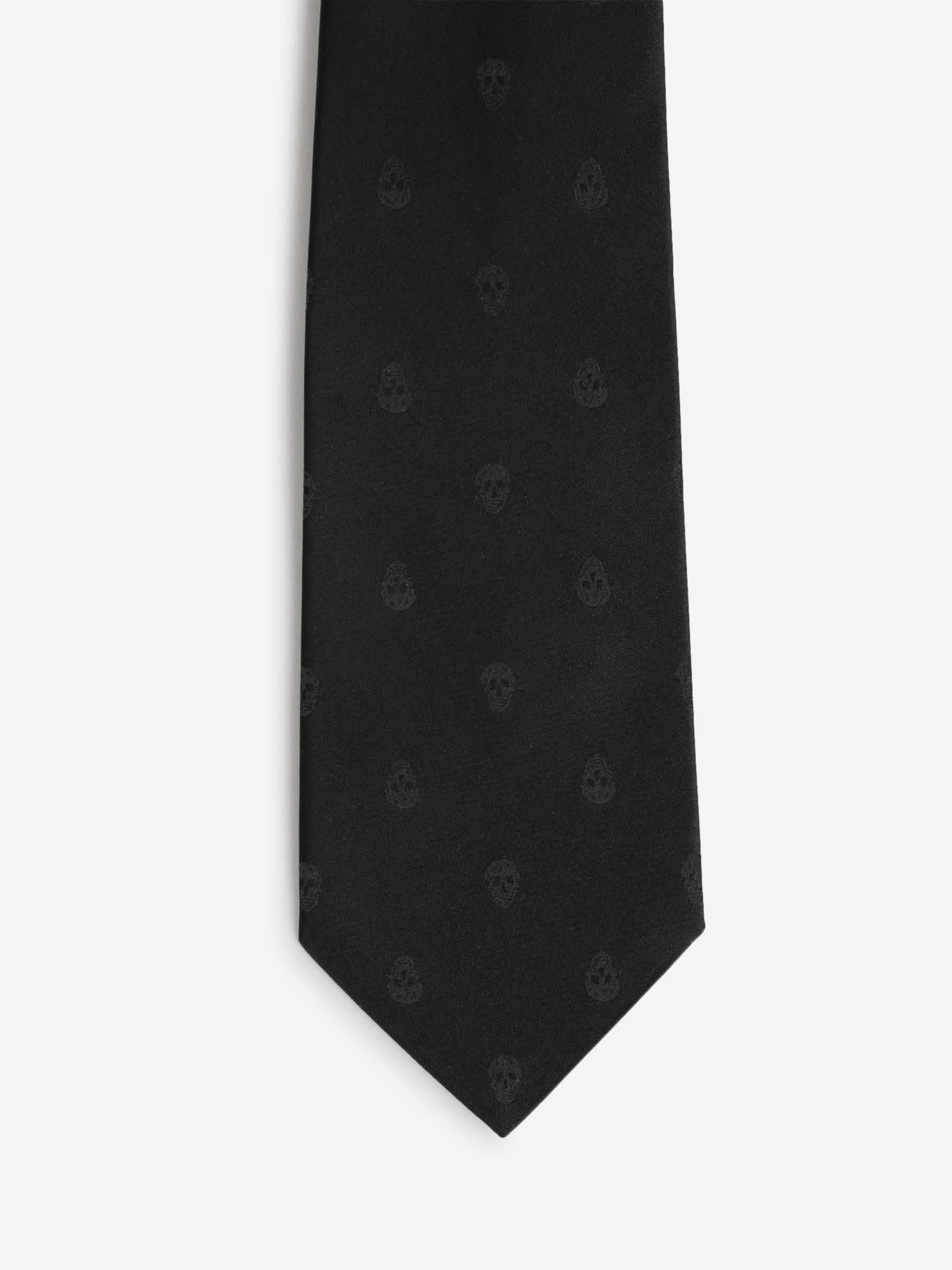 McQueen Hombre Barcelona Corbata Seda Jacquard color Negro sku 601-001882 01 - Foto 1