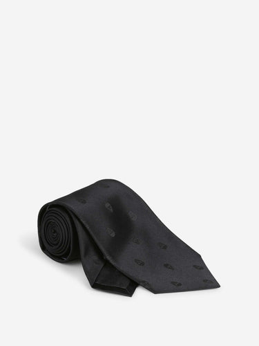 McQueen Hombre Barcelona Corbata Seda Jacquard color Negro sku 601-001882 01 - Foto 3