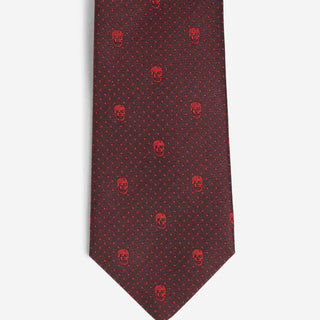 McQueen Hombre Barcelona Corbata Seda Jacquard color Burdeos sku 601-001883 01 - Foto 1