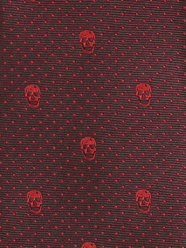 McQueen Hombre Barcelona Corbata Seda Jacquard color Burdeos sku 601-001883 01 - Foto 2