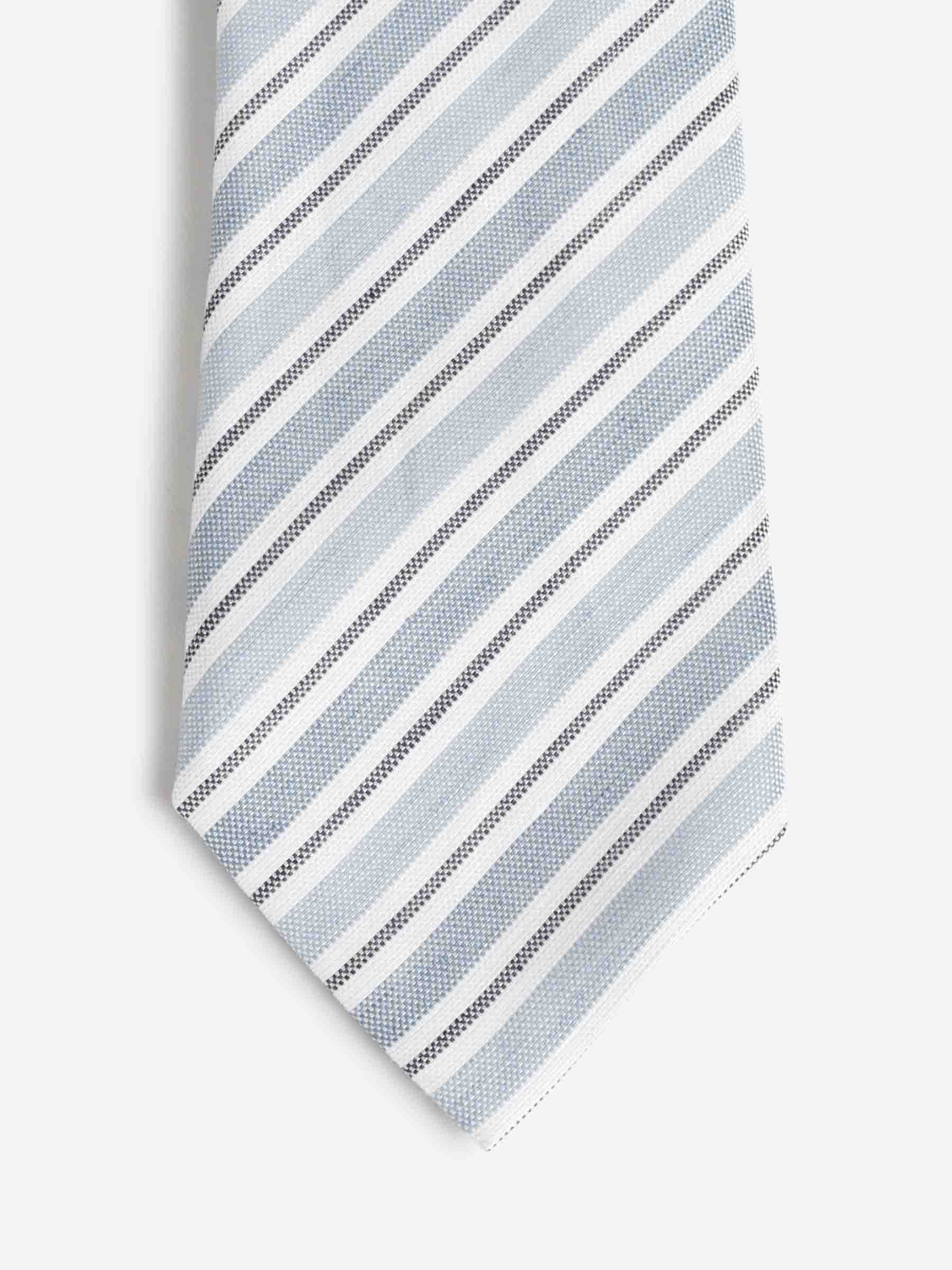 Zegna Hombre Barcelona Corbata Listada color Azul Celeste sku 601-001893 01 - Foto 1