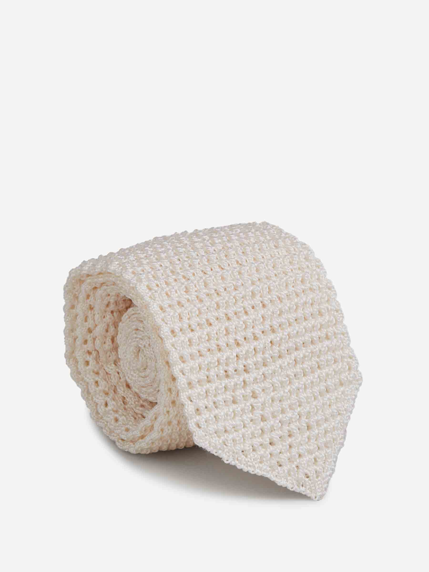 Tom Ford Hombre Barcelona Corbata Punto Seda color Blanco sku 601-001923 01 - Foto 1