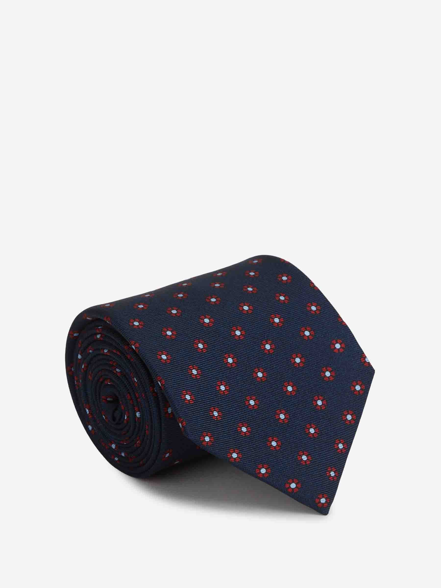 Santa Eulalia Hombre Barcelona Corbata Seda Floral color Azul Marino sku 601-001965 01 - Foto 1